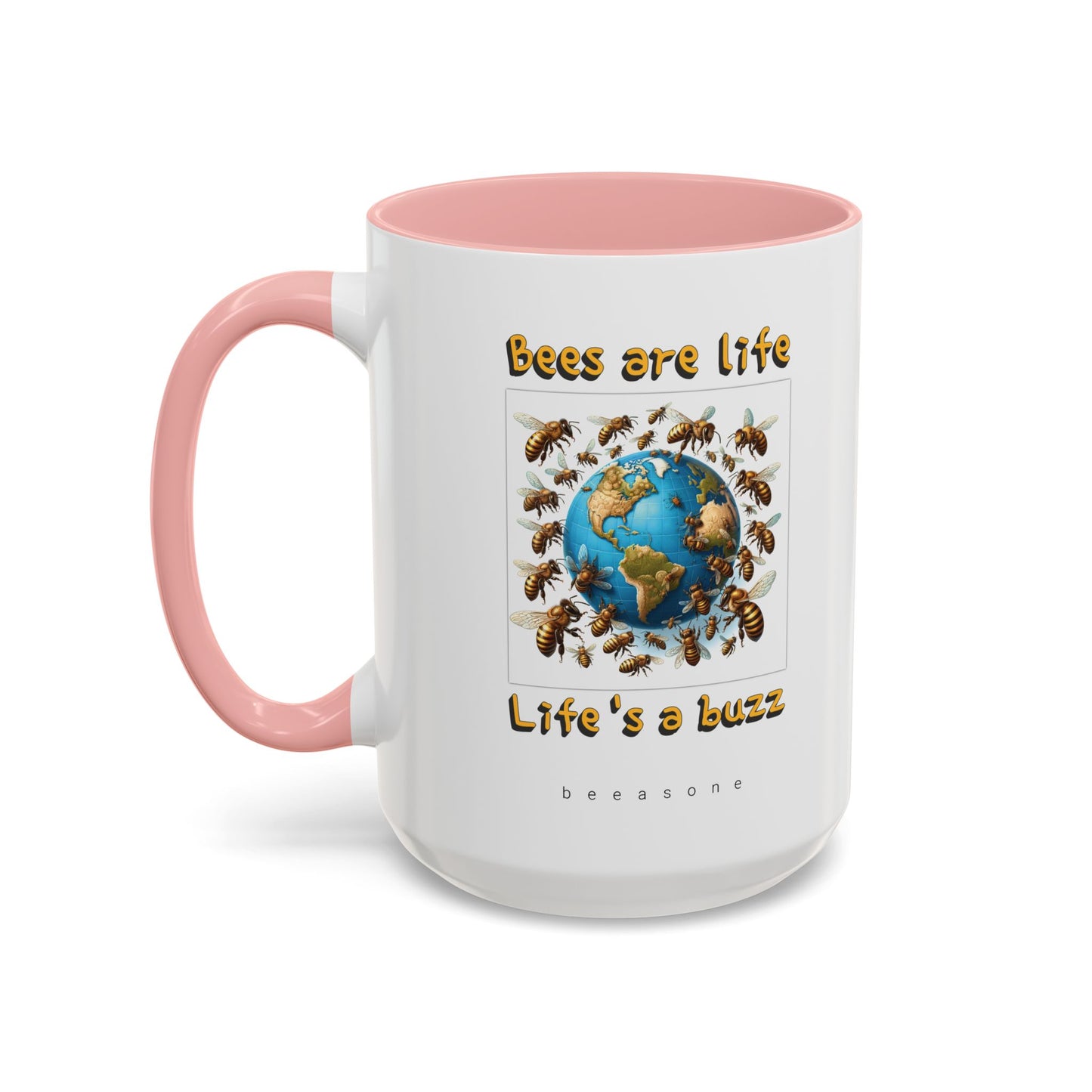 Bees are life beeasone Hot Chocolate or Coffee Mug 11oz (325mls) or 15oz (443mls)