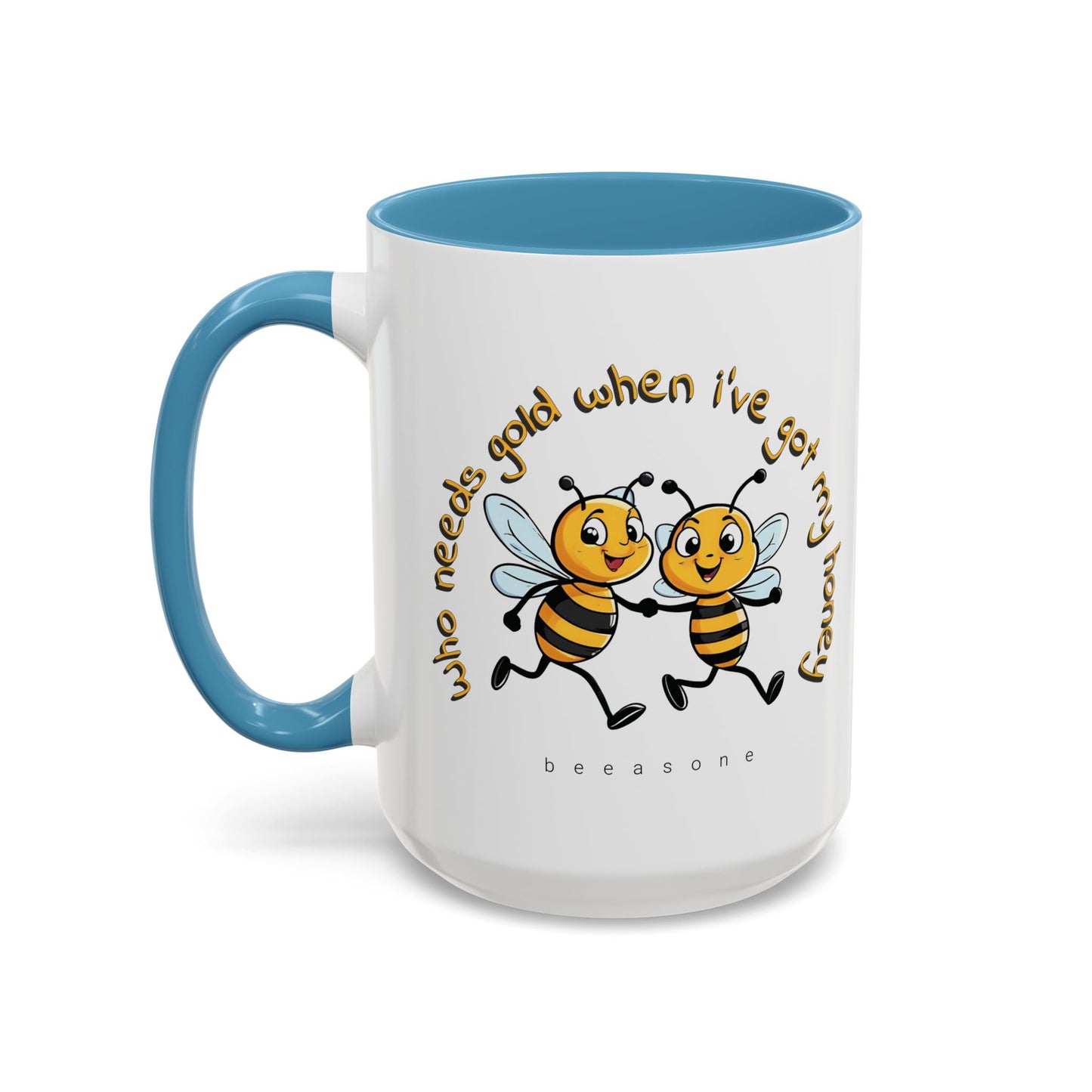 Running with your honey Gold beeasone Hot Chocolate or Coffee Mug 11oz (325mls) or 15oz (443mls)