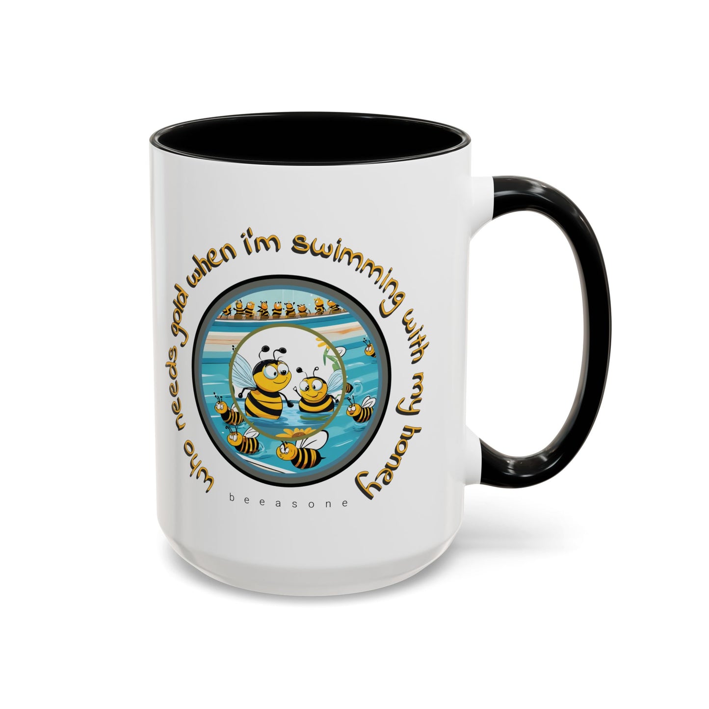 HOW COOOOOL - Swimming with your honey beeasone Hot Chocolate or Coffee Mug
