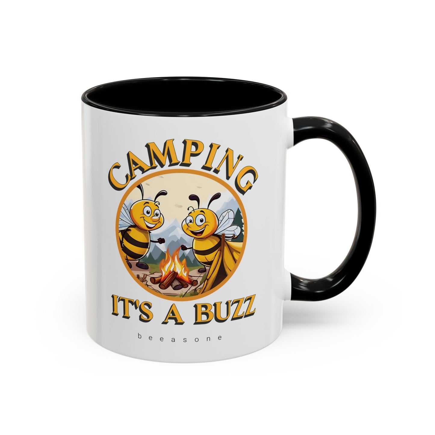 Camping beeasone Hot Chocolate or Coffee Mug (Standard size 11oz or 15oz lead and BPA Free)