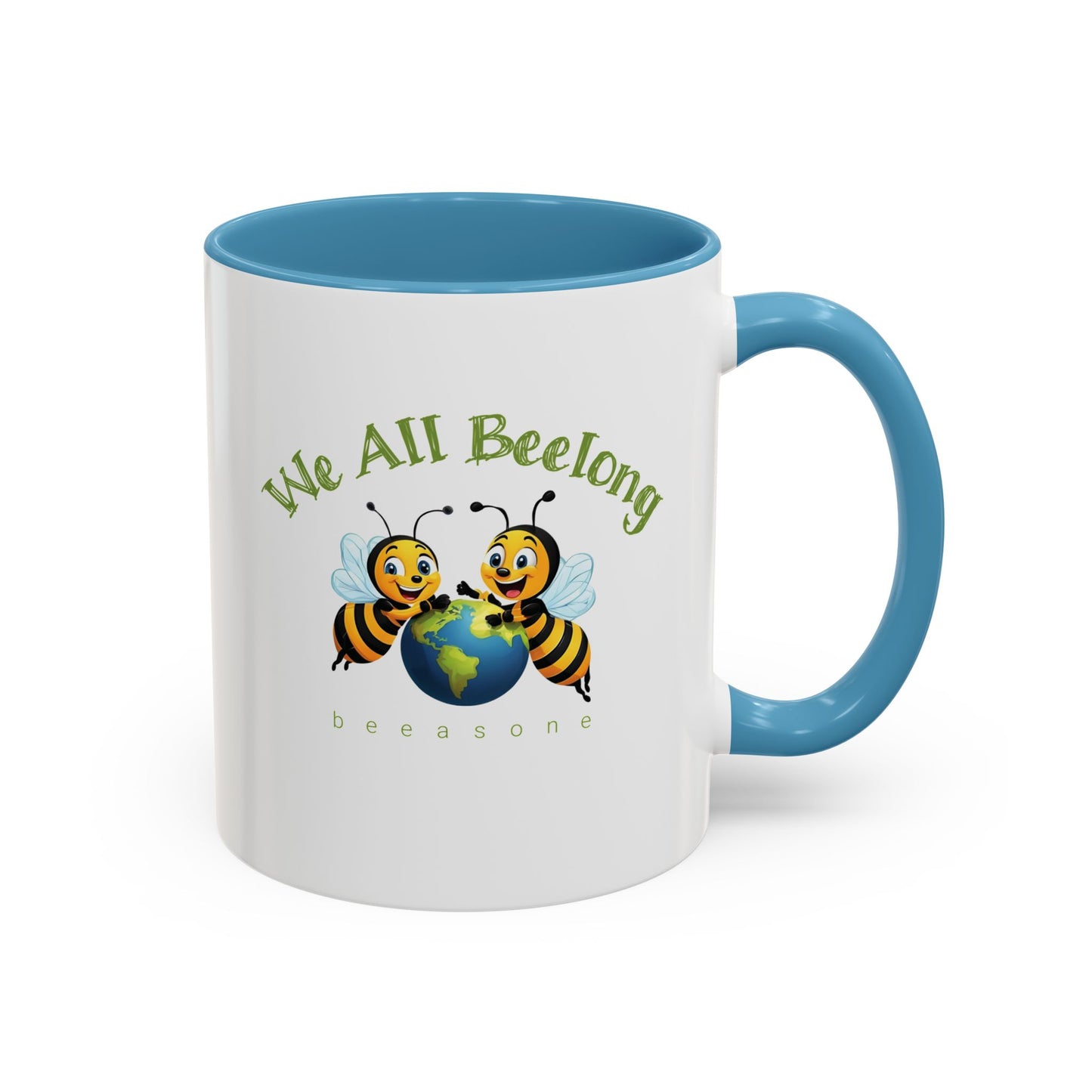 We all beelong beeasone special edition Hot Chocolate or Coffee Mug 11oz (325mls) or 15oz (443mls)