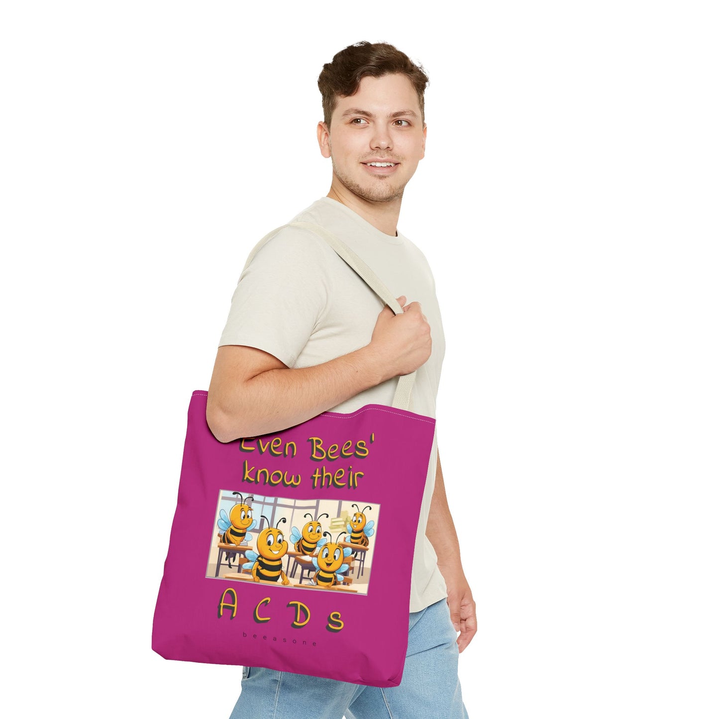 Even bees know their A C D s beeasone stylish pinke Tote Bag Special Spelling Bee Promotion