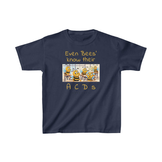Even bees know their A C D s beeasone Kids tee - Heavy Cotton™ Tee available in 6 colors and diff sizes