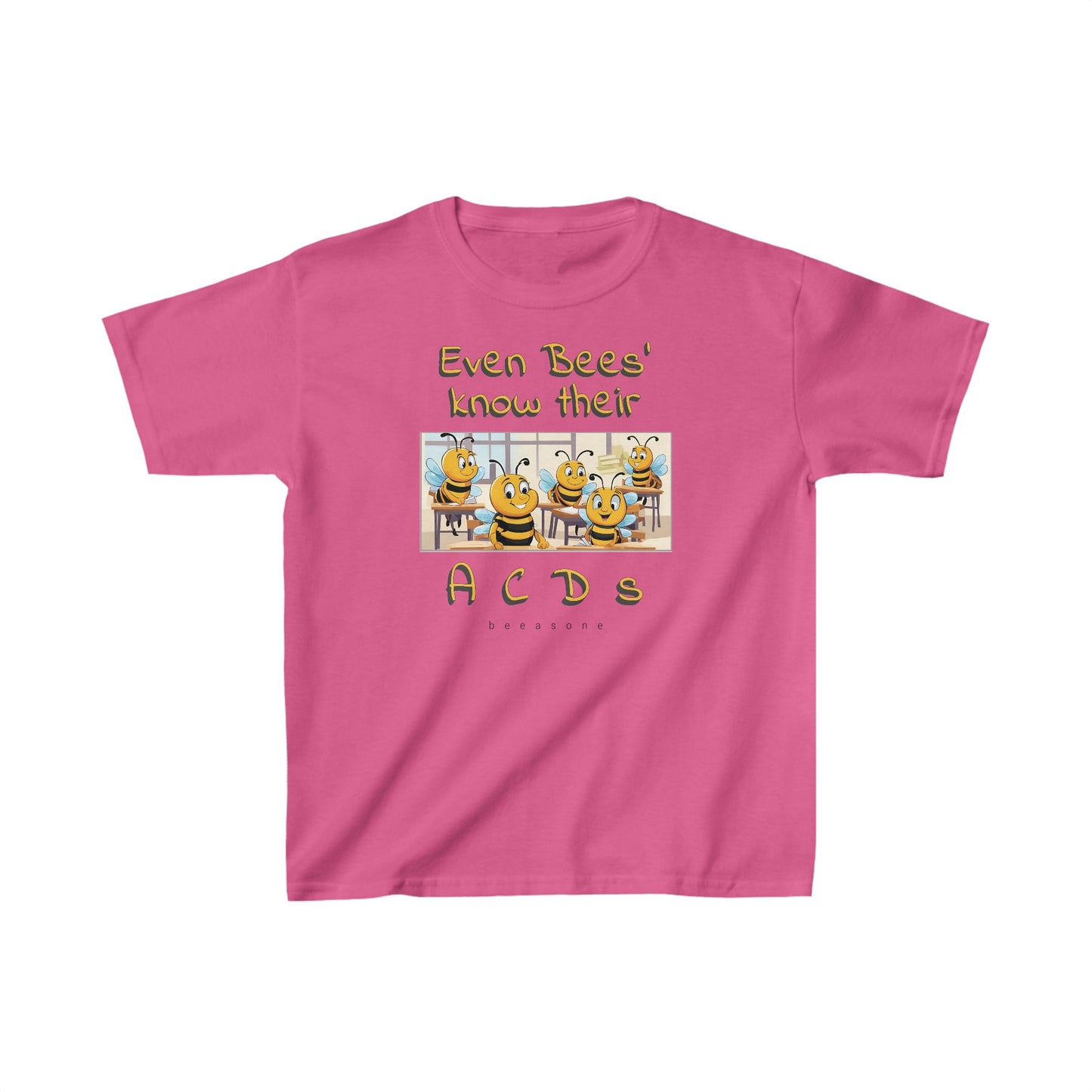 Even bees know their A C D s beeasone Kids tee - Heavy Cotton™ Tee available in 6 colors and diff sizes