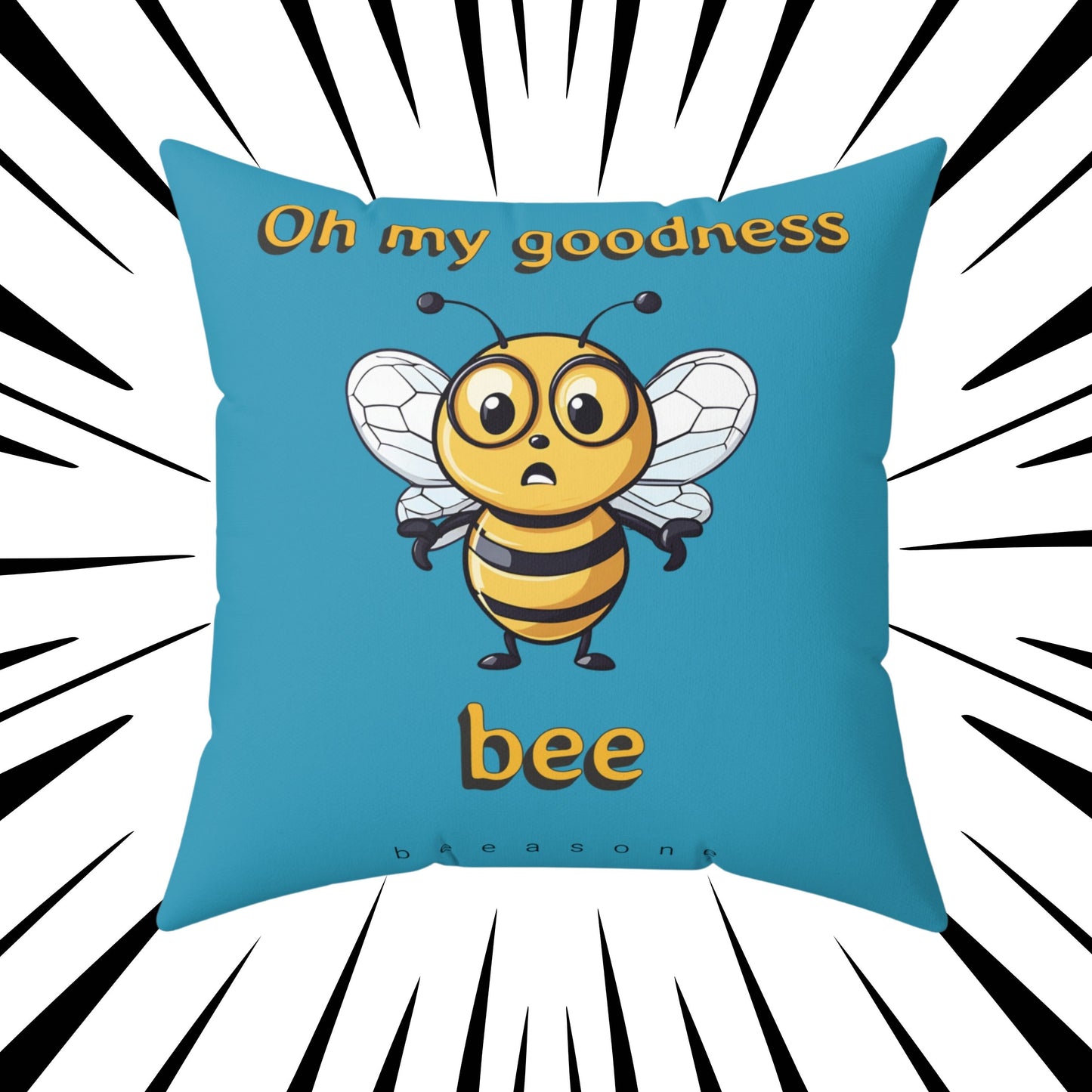 Oh my goodness bee beeasone square cushion / pillow