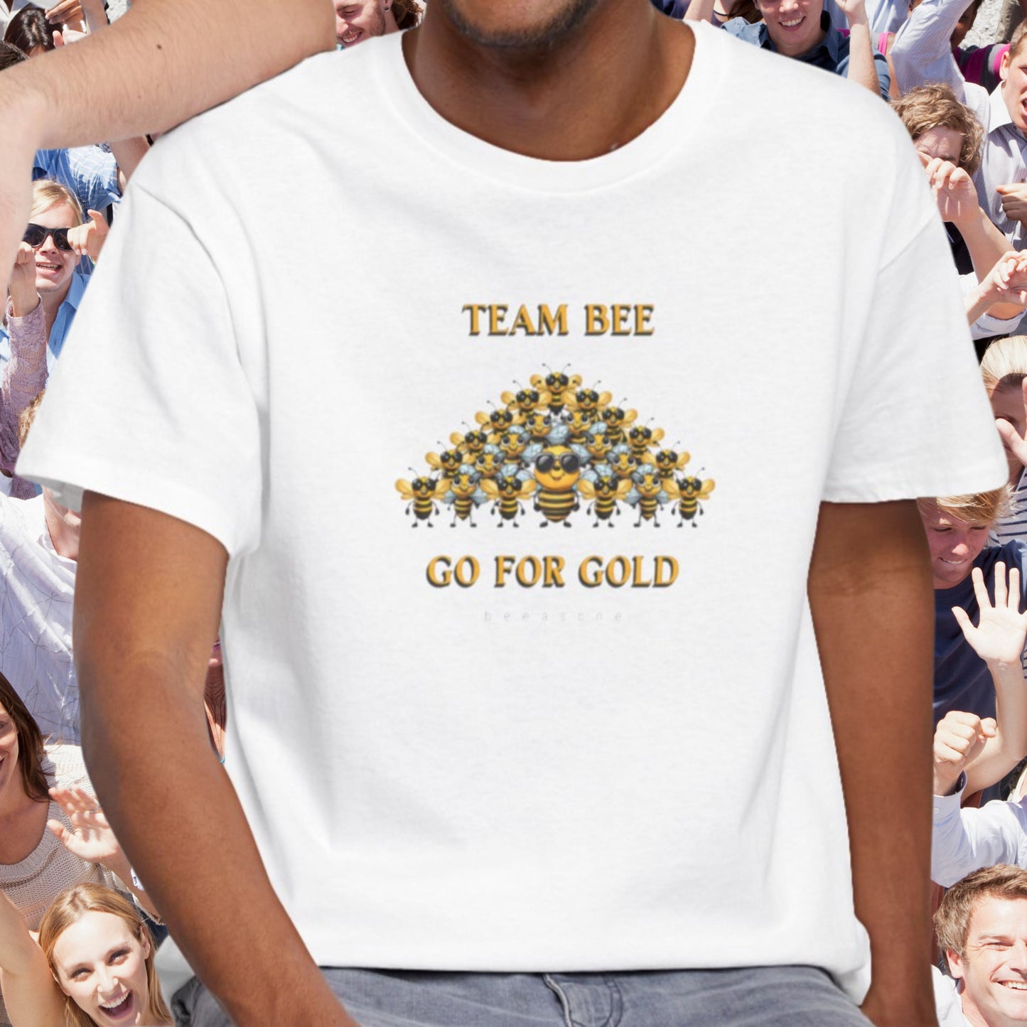Team bee go for gold beeasone Adult Heavy Cotton T-shirt available in diff colors and sizes