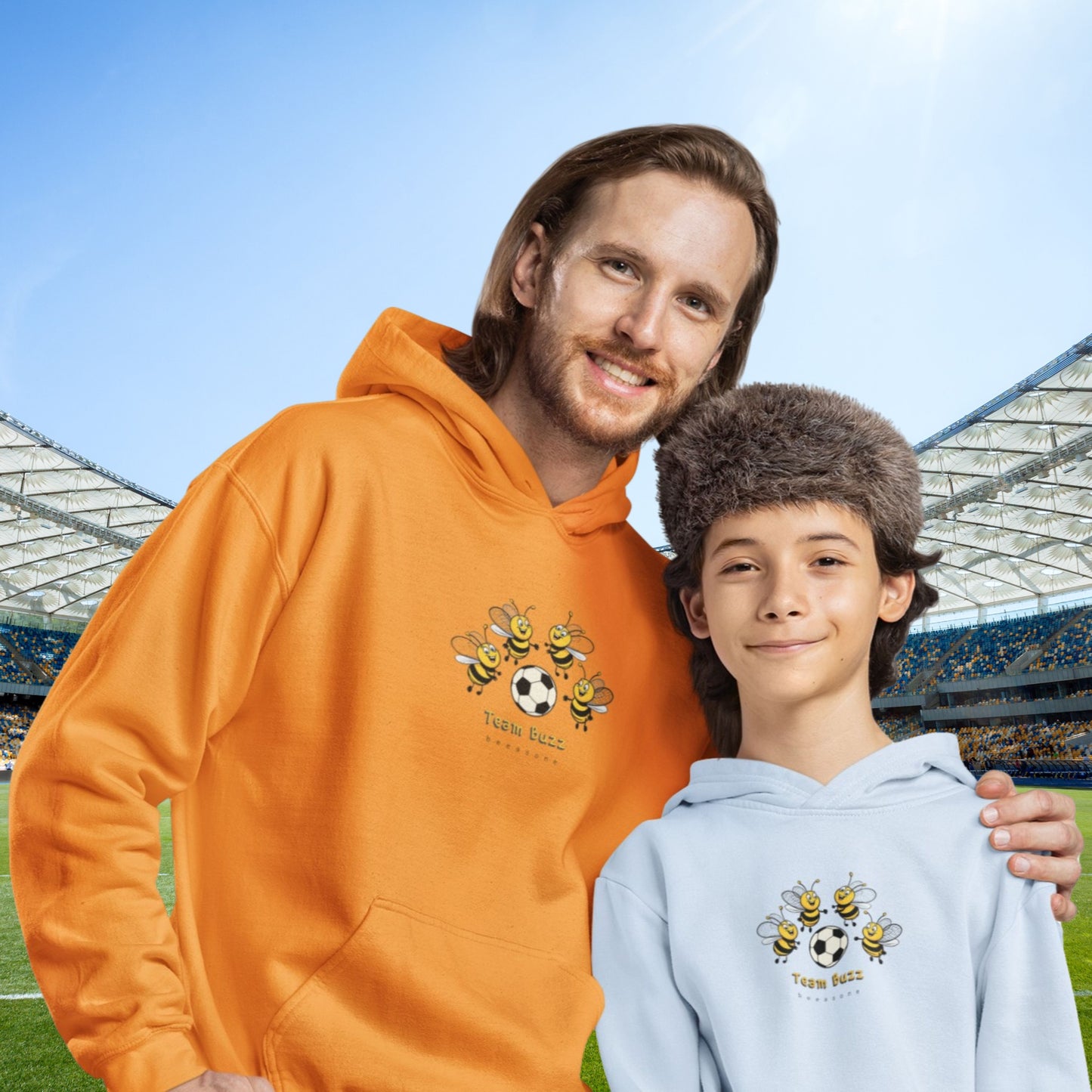 Soccer team gold beeasone Unisex Heavy Blend™ Hooded Sweatshirt