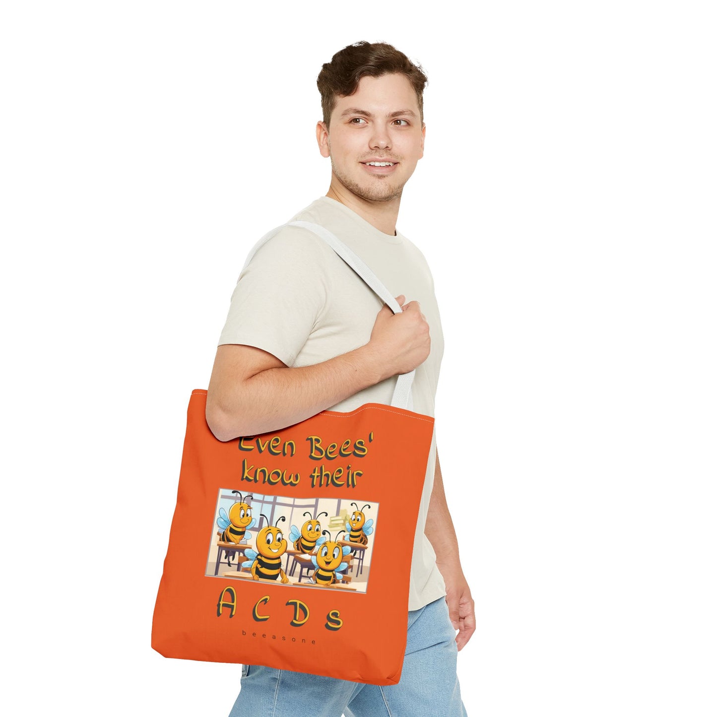 Even bees know their A C D s beeasone stylish orang Tote Bag Special Spelling Bee Promotion