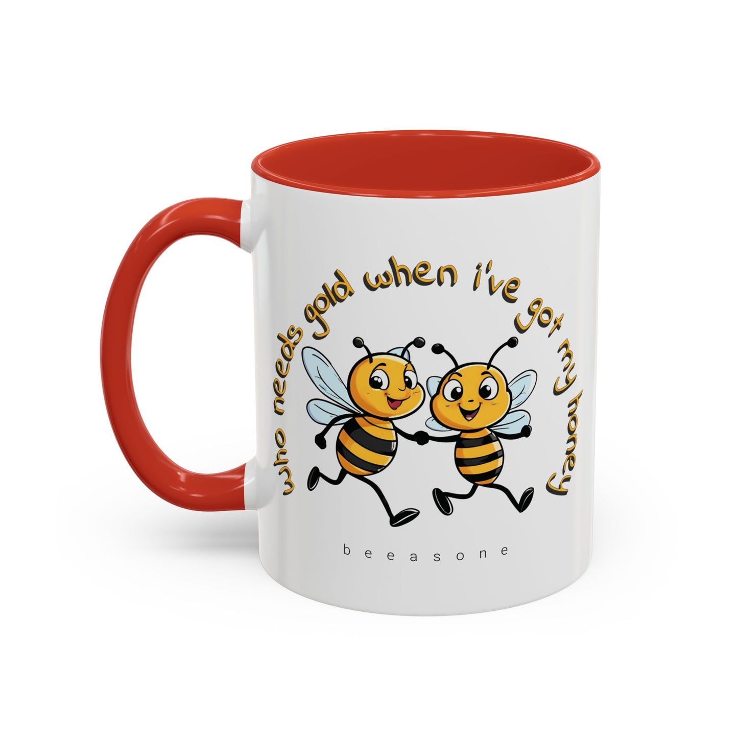 Running with your honey Gold beeasone Hot Chocolate or Coffee Mug 11oz (325mls) or 15oz (443mls)