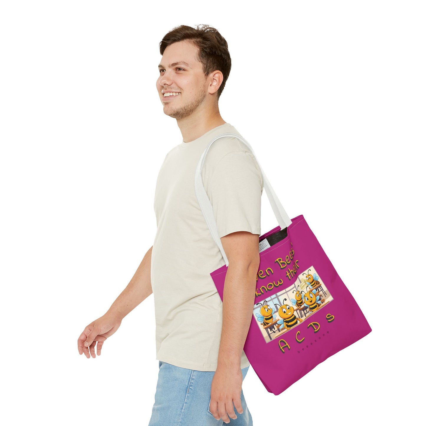 Even bees know their A C D s beeasone stylish pinke Tote Bag Special Spelling Bee Promotion