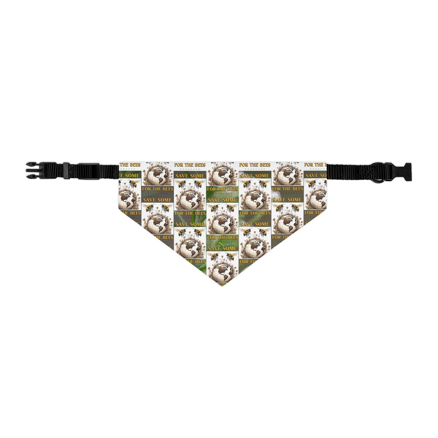 Sophisticated planet loving dog, cat, or ferret pet bandana collar - includes adjustable buckle up black collar