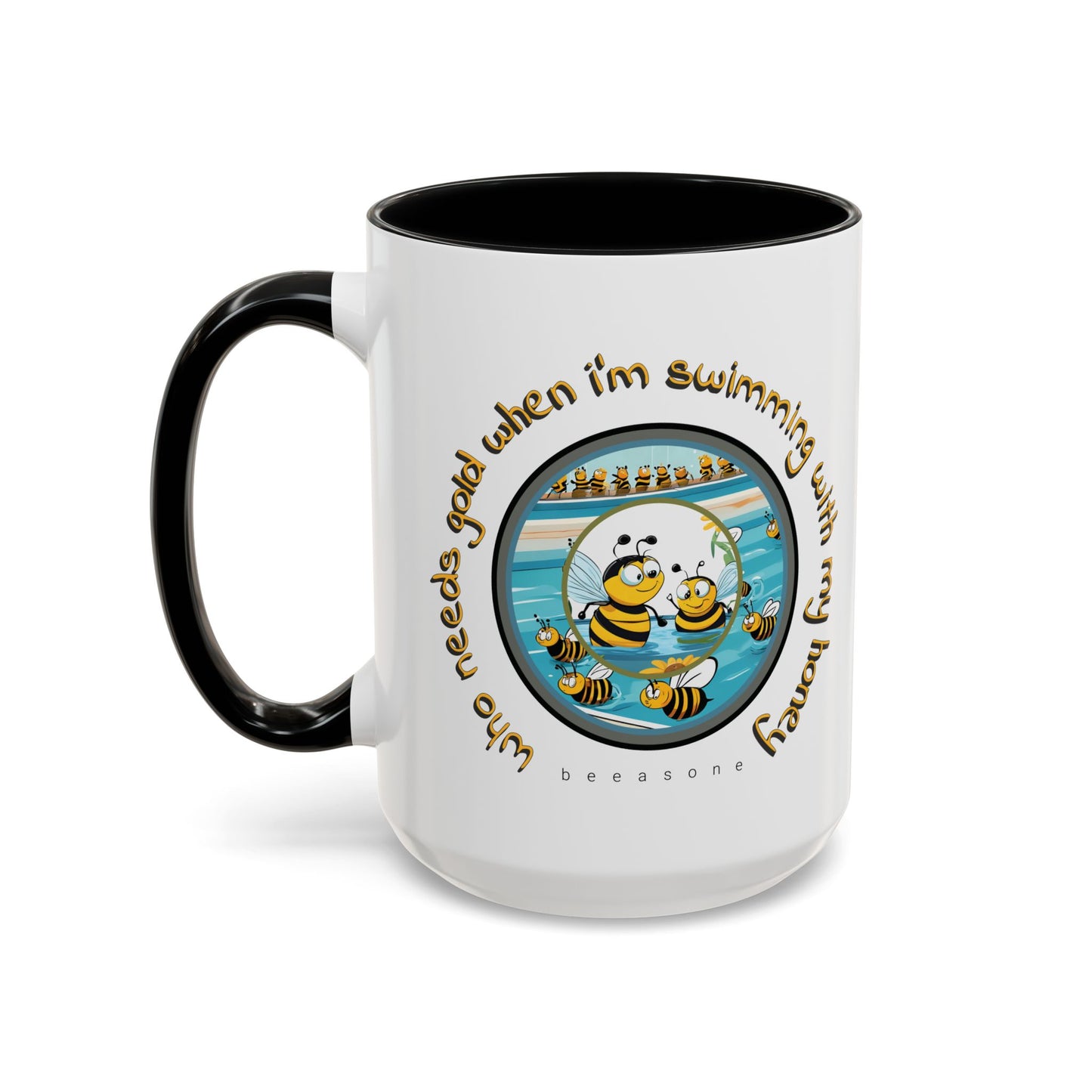 HOW COOOOOL - Swimming with your honey beeasone Hot Chocolate or Coffee Mug