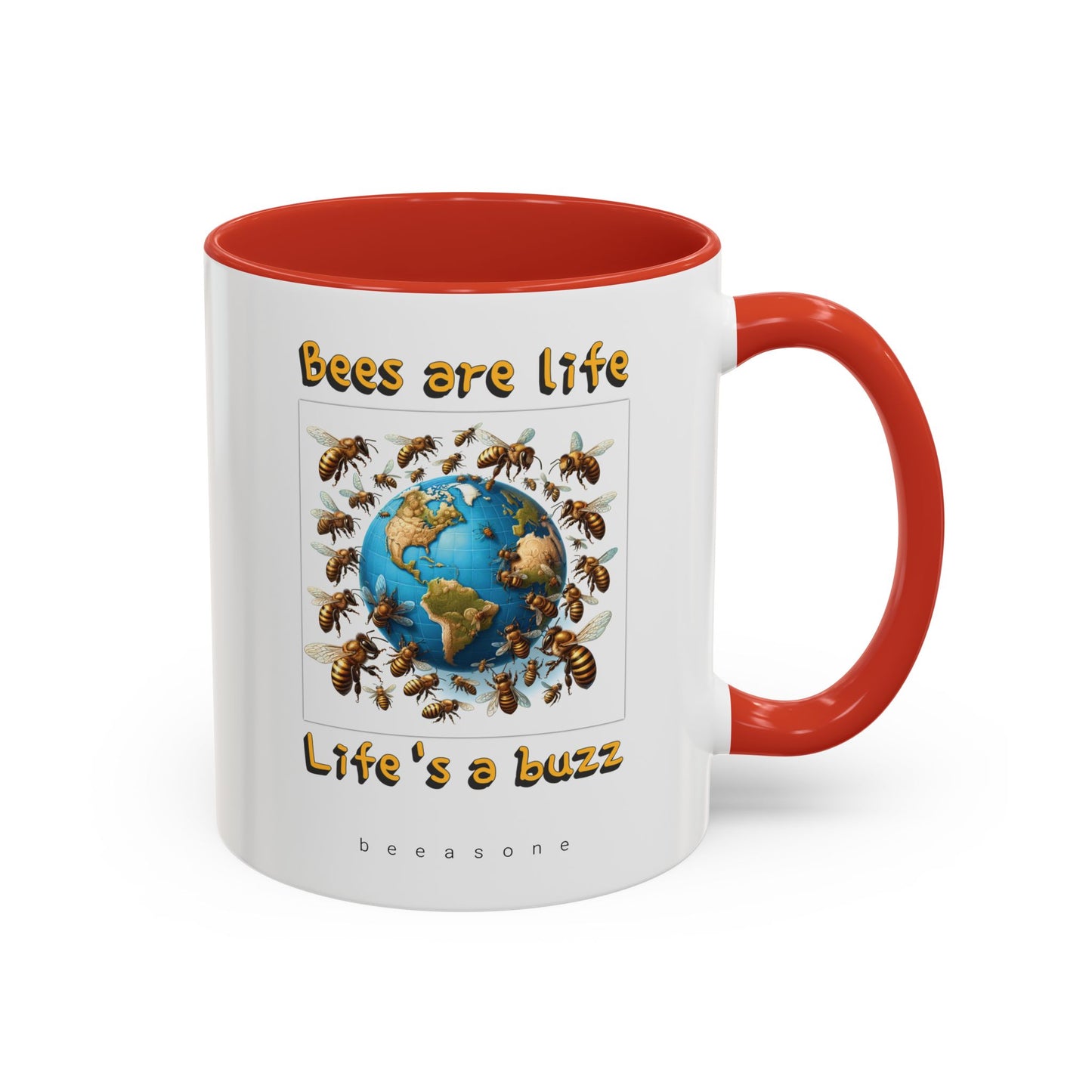 Bees are life beeasone Hot Chocolate or Coffee Mug 11oz (325mls) or 15oz (443mls)