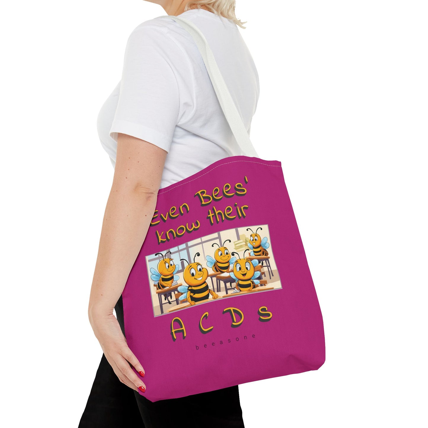 Even bees know their A C D s beeasone stylish pinke Tote Bag Special Spelling Bee Promotion