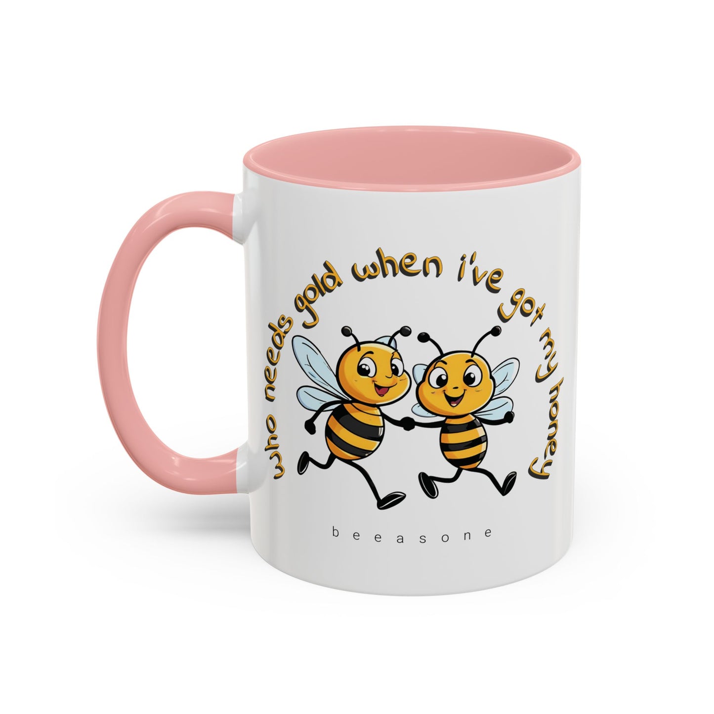 Running with your honey Gold beeasone Hot Chocolate or Coffee Mug 11oz (325mls) or 15oz (443mls)