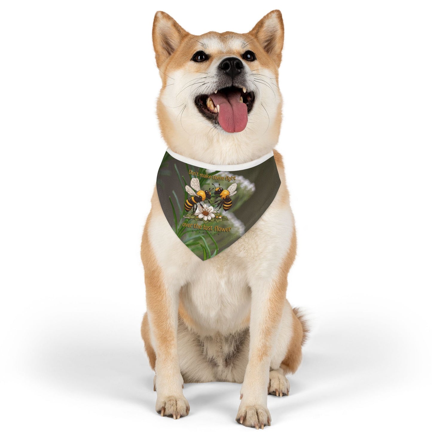 Caring Pet Bandana collar - includes adjustable buckle up black collar