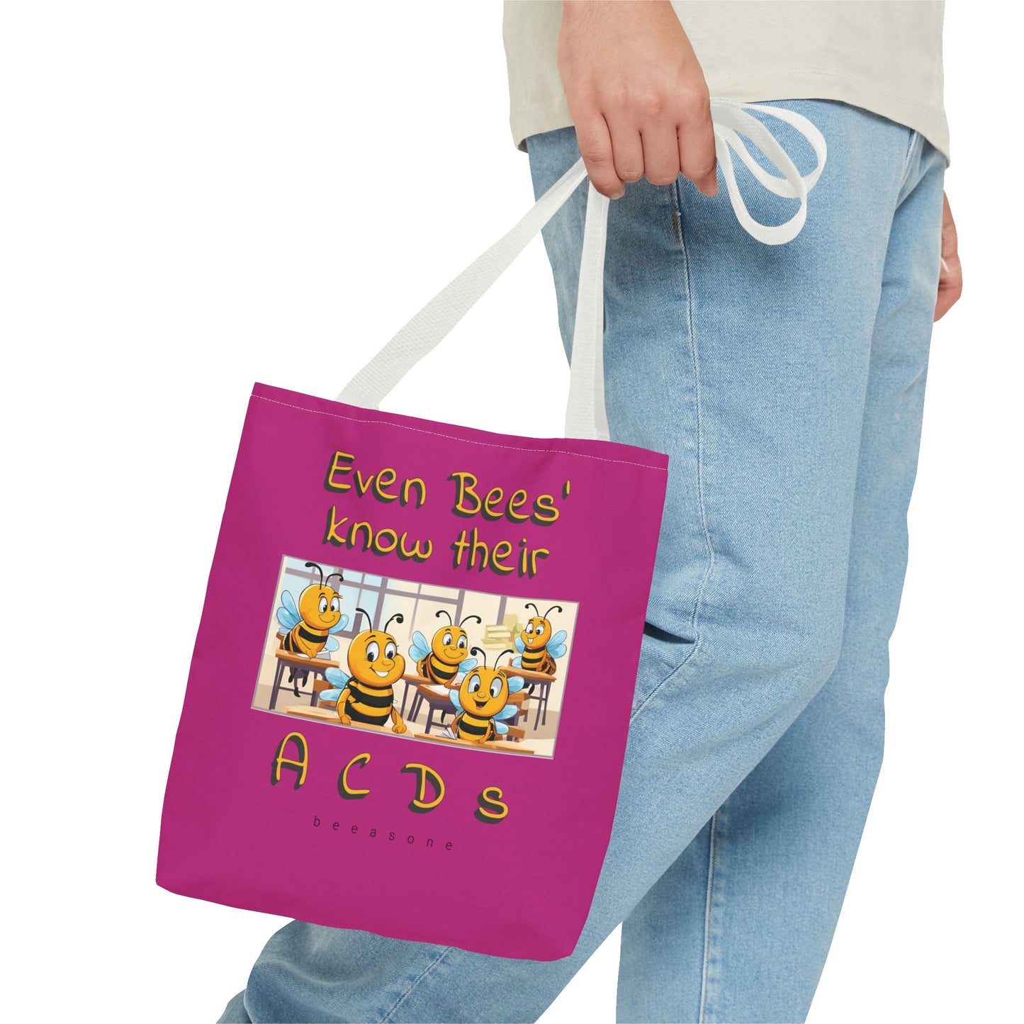 Even bees know their A C D s beeasone stylish pinke Tote Bag Special Spelling Bee Promotion