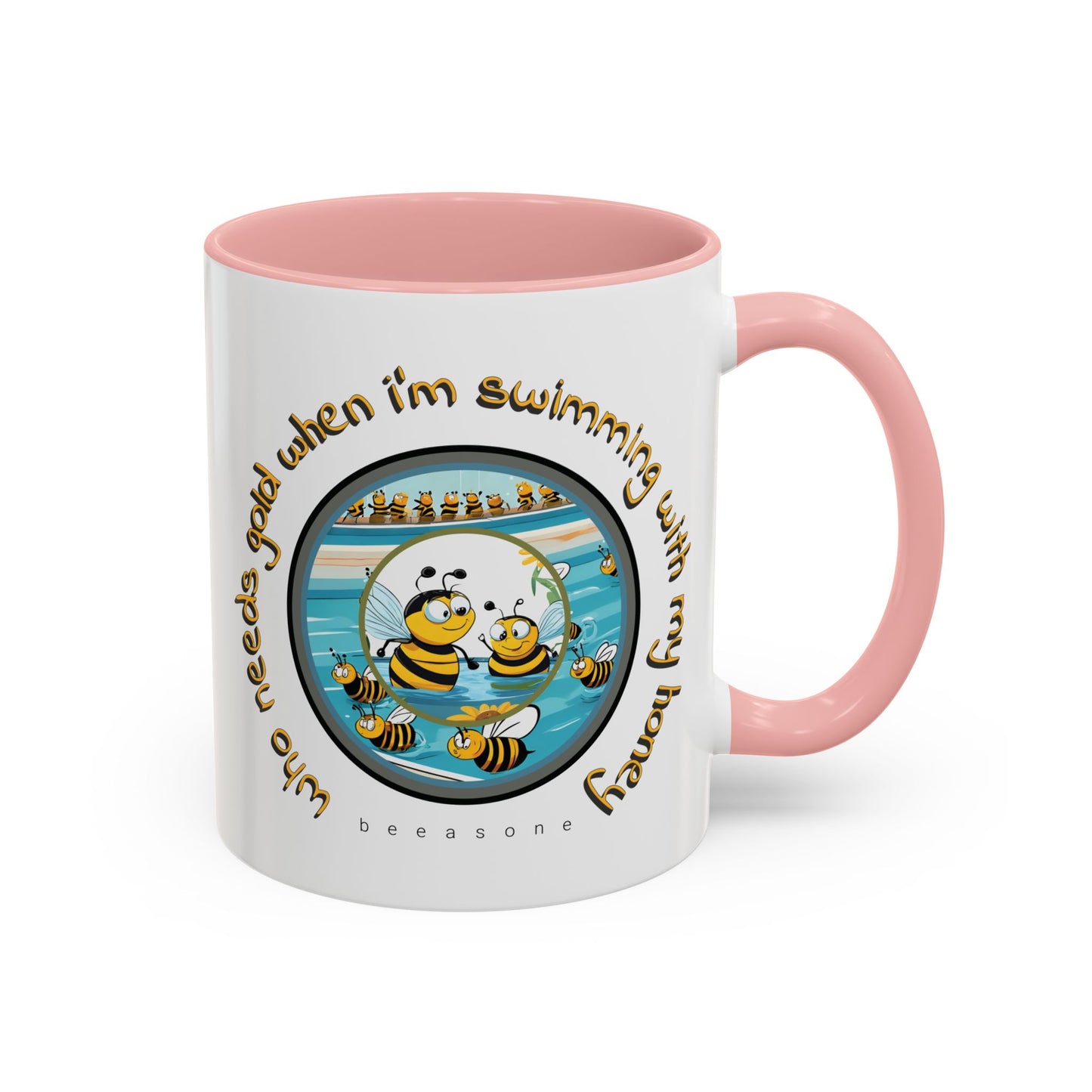 HOW COOOOOL - Swimming with your honey beeasone Hot Chocolate or Coffee Mug