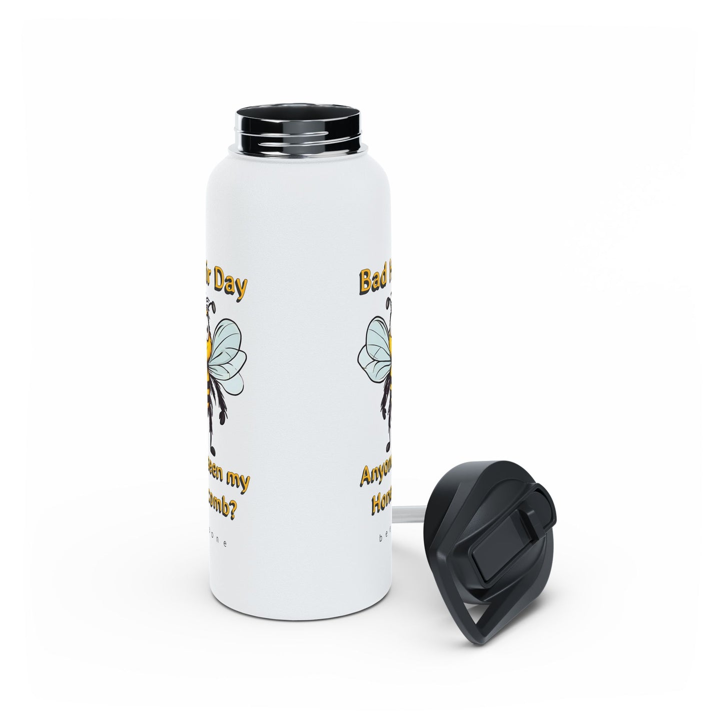 Bad Hair Day beeasone stainless steel body Water Bottle with polypropylene lid BPA free tumbler