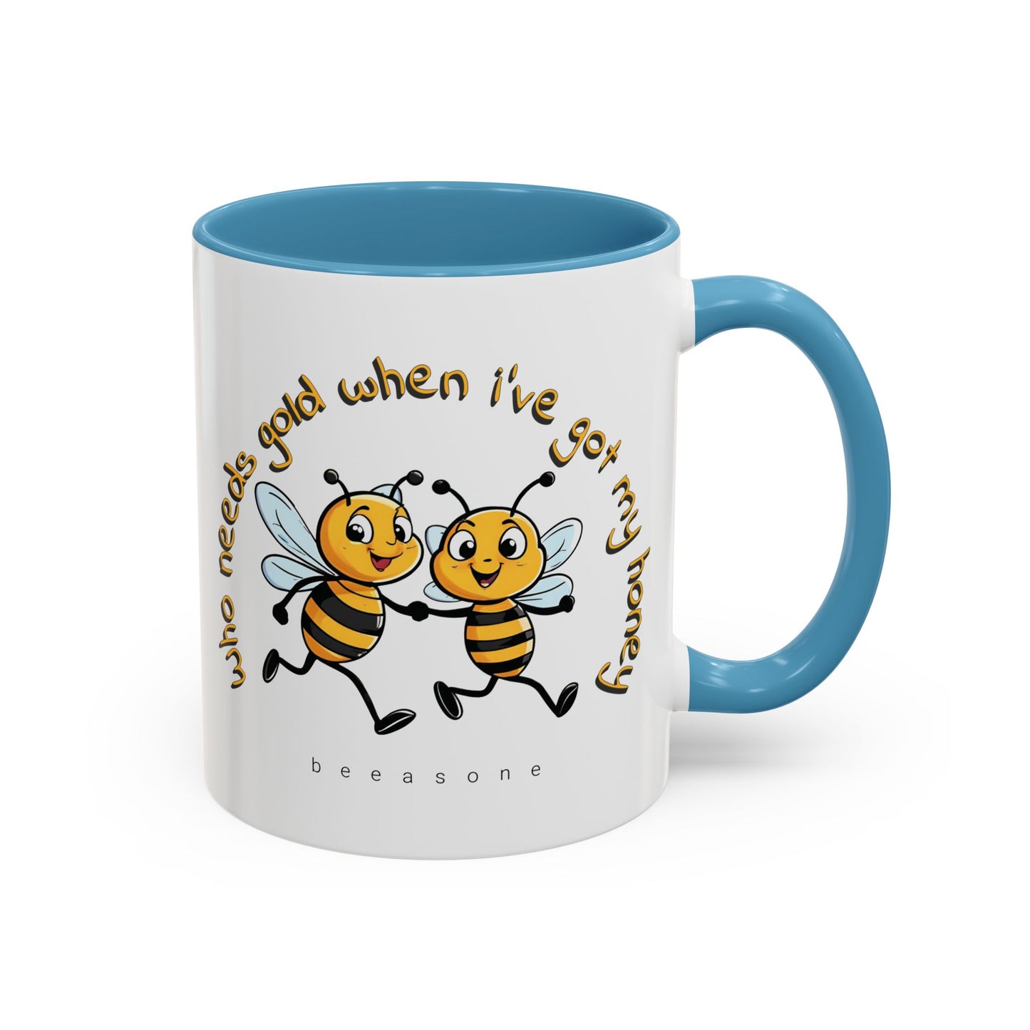 Running with your honey Gold beeasone Hot Chocolate or Coffee Mug 11oz (325mls) or 15oz (443mls)