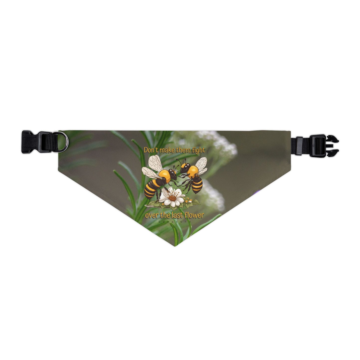 Caring Pet Bandana collar - includes adjustable buckle up black collar