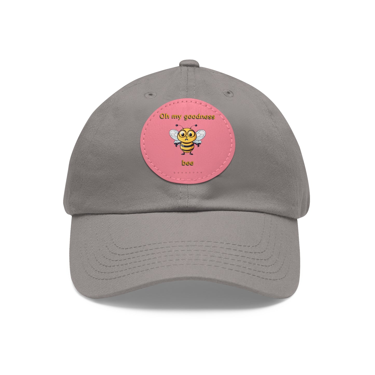 Oh my goodness bee beeasone Hat with round leather patch