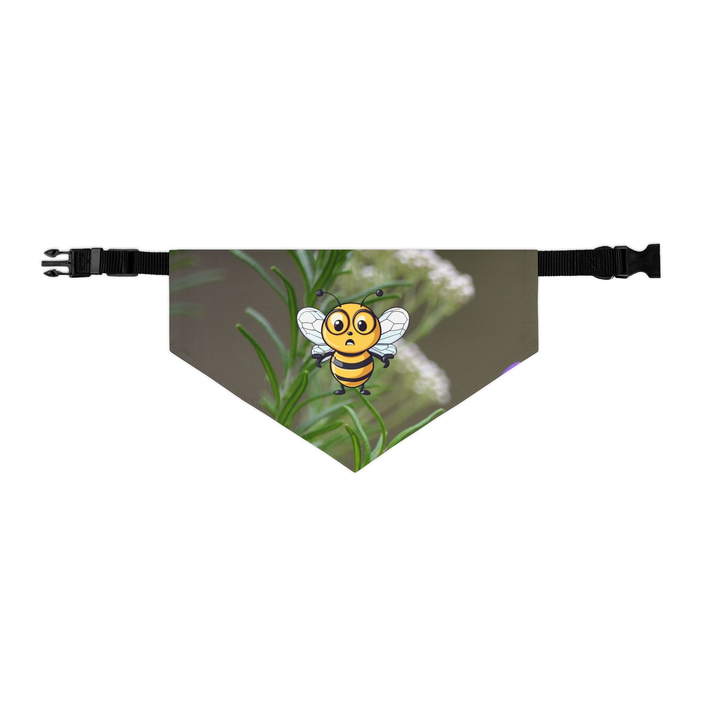 beeasone bee pet bandana collar supporting their best friend, the bees - includes adjustable buckle up black collar