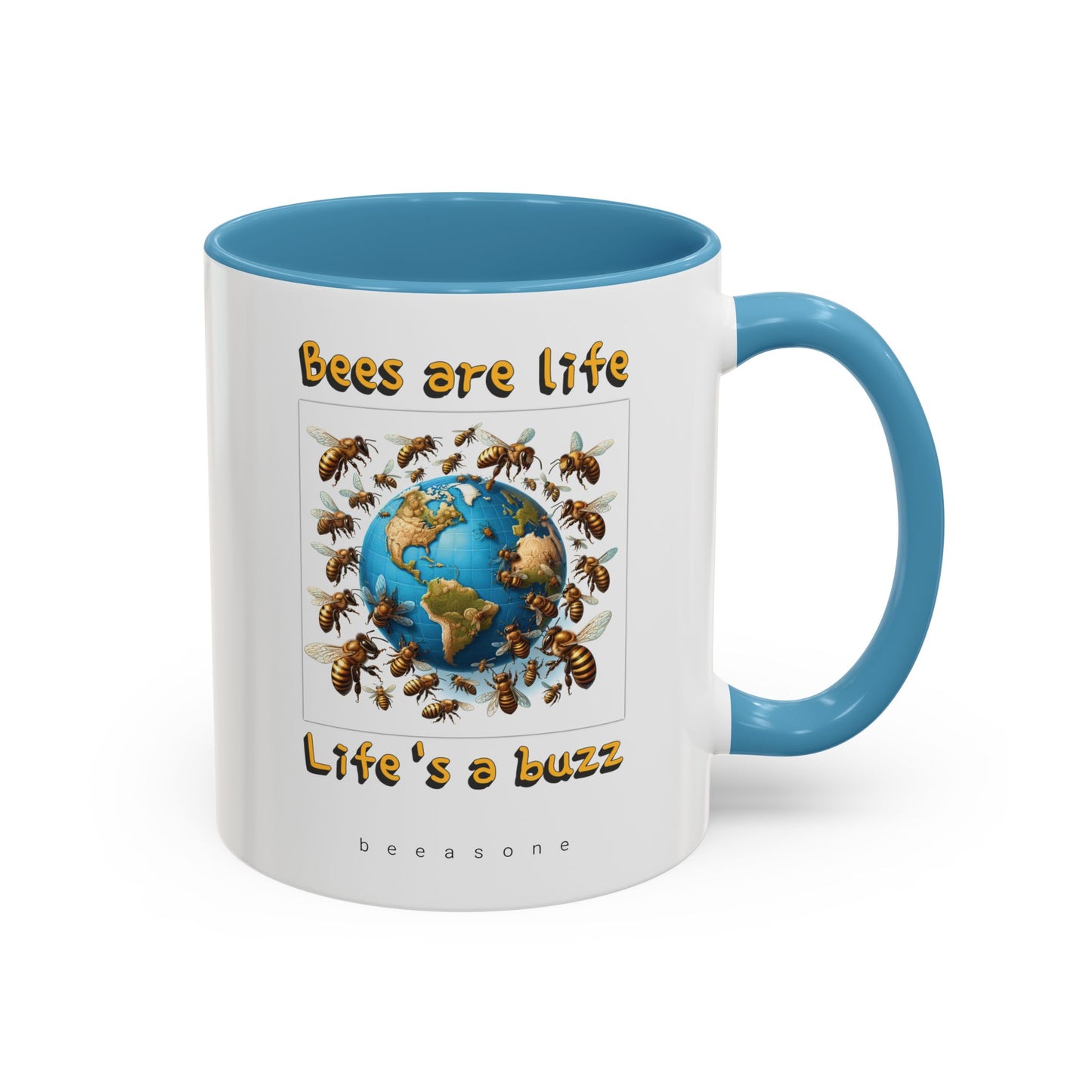 Bees are life beeasone Hot Chocolate or Coffee Mug 11oz (325mls) or 15oz (443mls)
