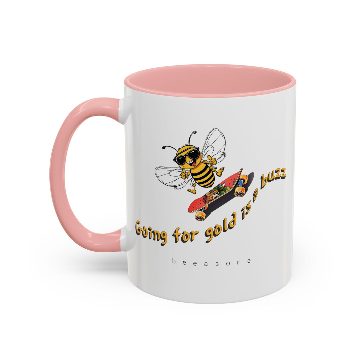 Going for gold is a buzz beeasone Hot Chocolate or Coffee Mug (select from 11oz or 15oz lead and BPA Free mugs)