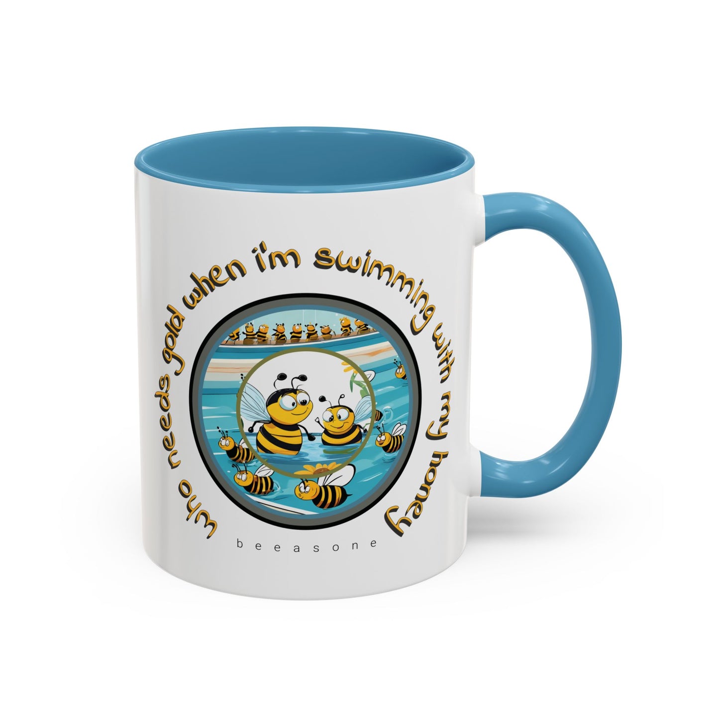 HOW COOOOOL - Swimming with your honey beeasone Hot Chocolate or Coffee Mug
