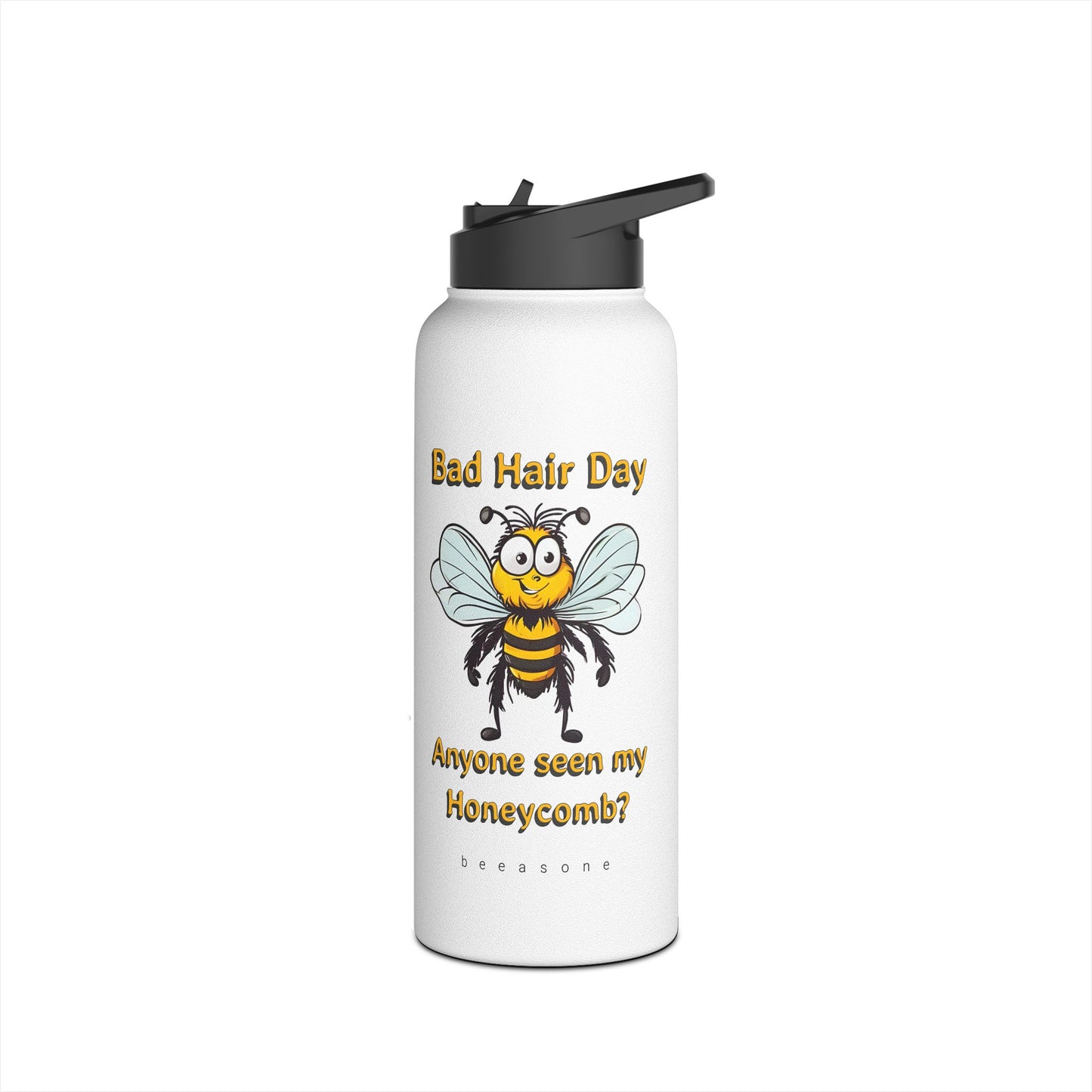 Bad Hair Day beeasone stainless steel body Water Bottle with polypropylene lid BPA free tumbler