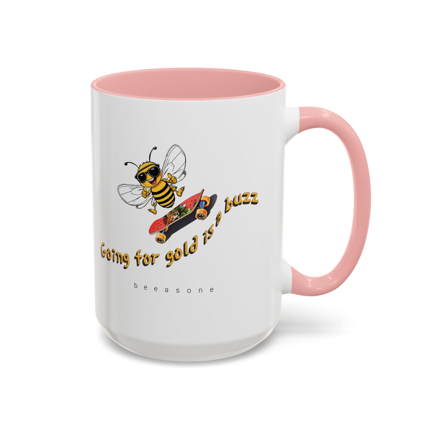 Going for gold is a buzz beeasone Hot Chocolate or Coffee Mug (select from 11oz or 15oz lead and BPA Free mugs)