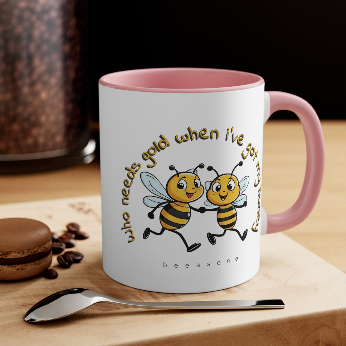 Gold (honey) beeasone coloured Coffee Mug 325ml (Standard 11oz)