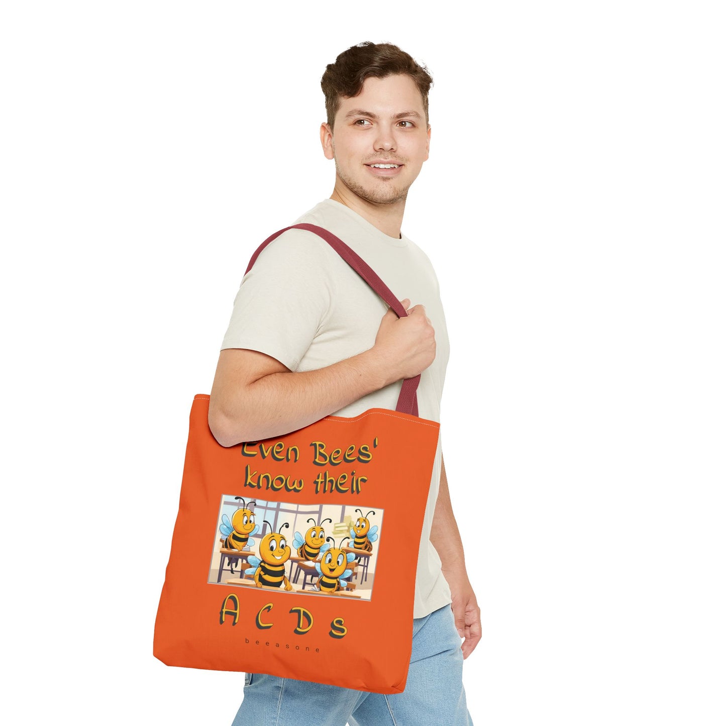Even bees know their A C D s beeasone stylish orang Tote Bag Special Spelling Bee Promotion