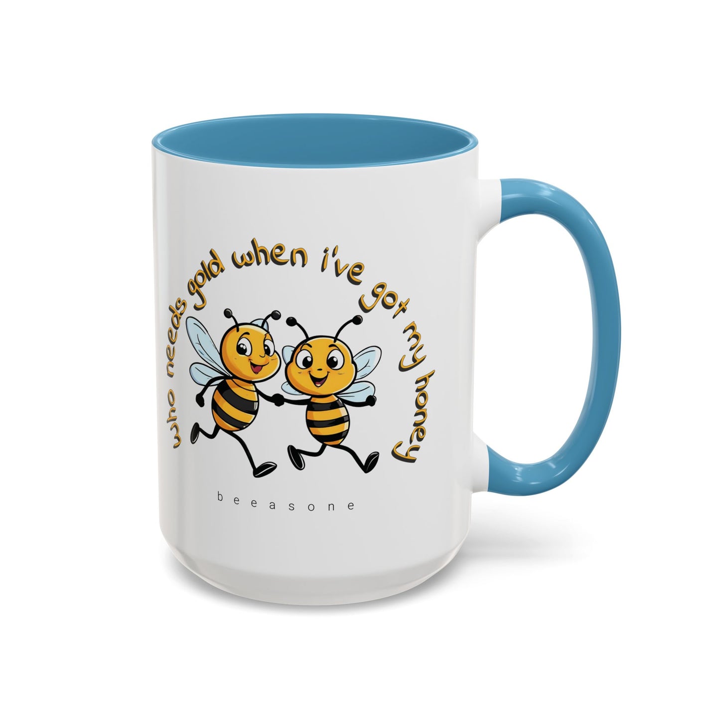 Running with your honey Gold beeasone Hot Chocolate or Coffee Mug 11oz (325mls) or 15oz (443mls)