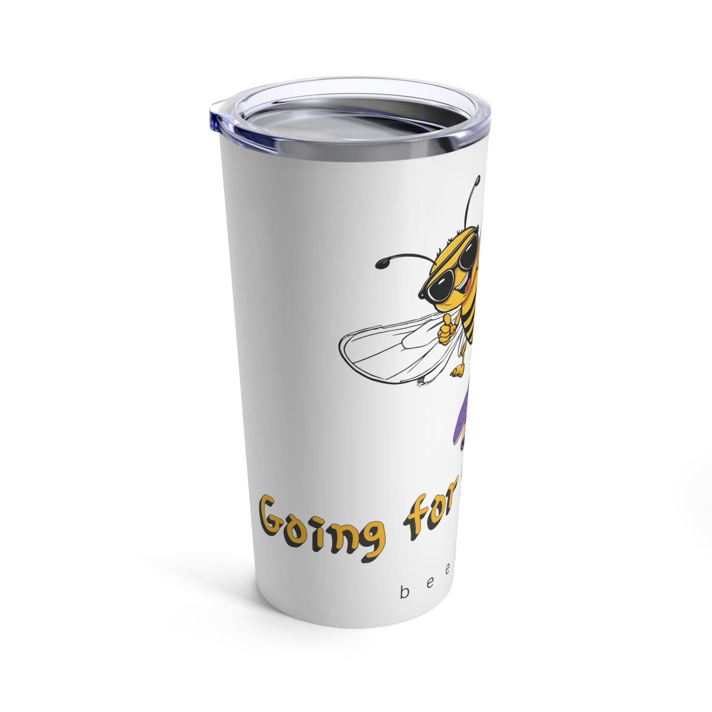 Going for gold is a buzz beeasone Tumbler 20oz - Purple skateboard
