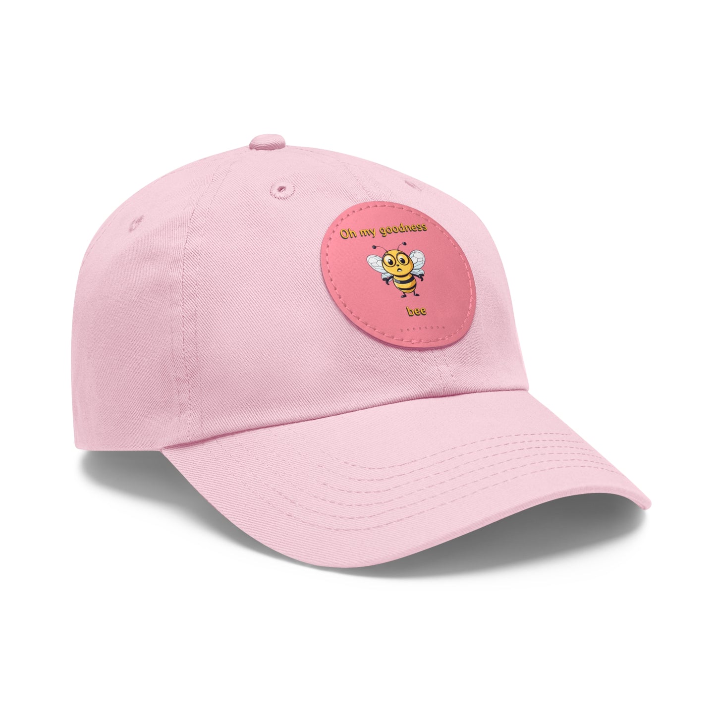 Oh my goodness bee beeasone Hat with round leather patch