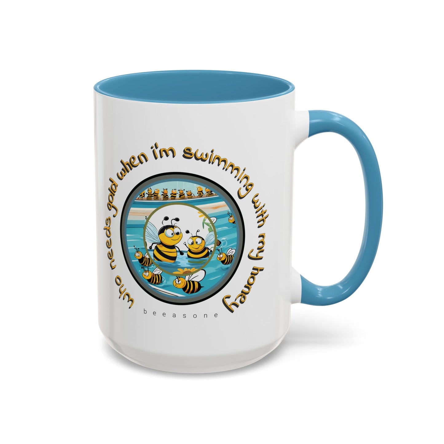HOW COOOOOL - Swimming with your honey beeasone Hot Chocolate or Coffee Mug