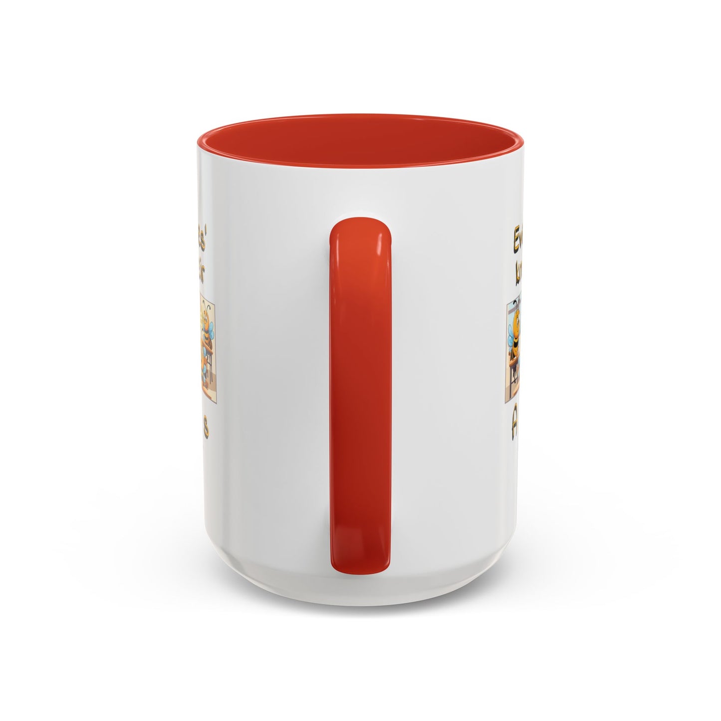 Even bees know their A C D s beeasone Hot Chocolate Mug (select from 11oz or 15oz lead and BPA Free mugs) right-handed mug :) Special Spelling Bee Promotion