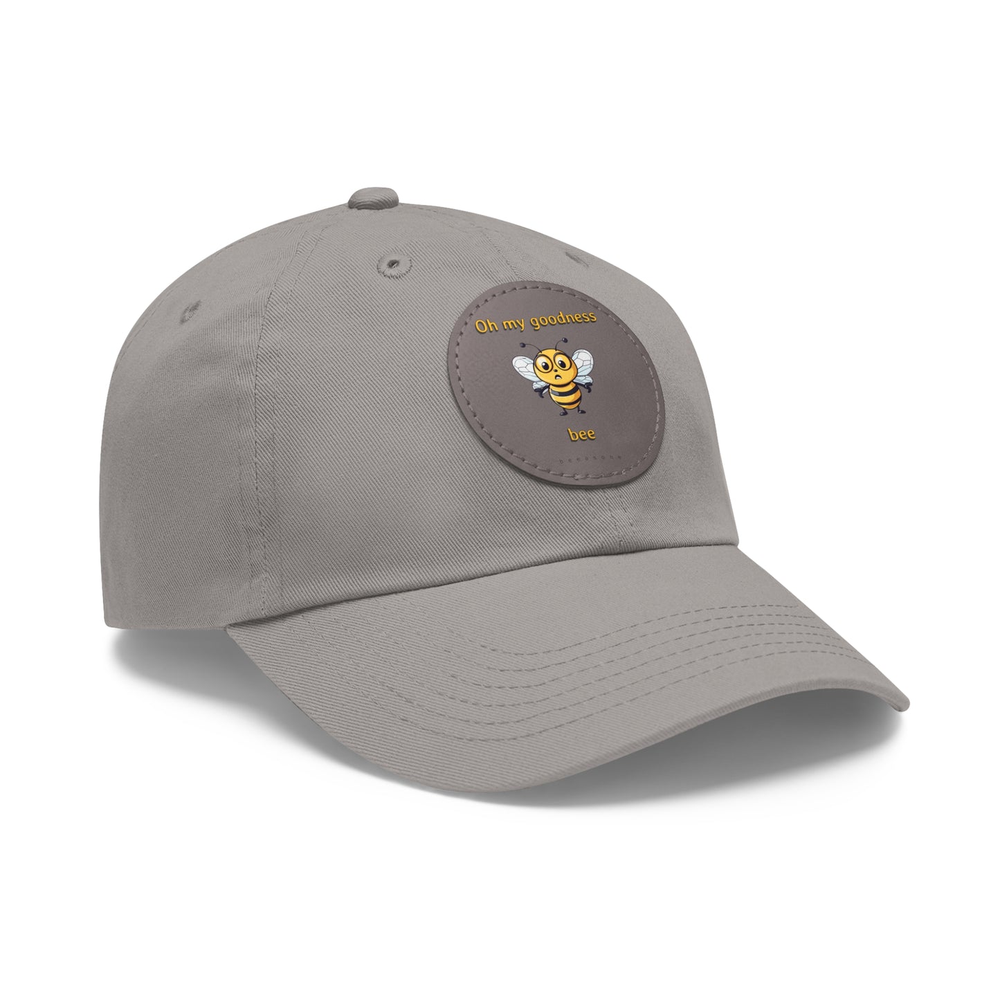 Oh my goodness bee beeasone Hat with round leather patch