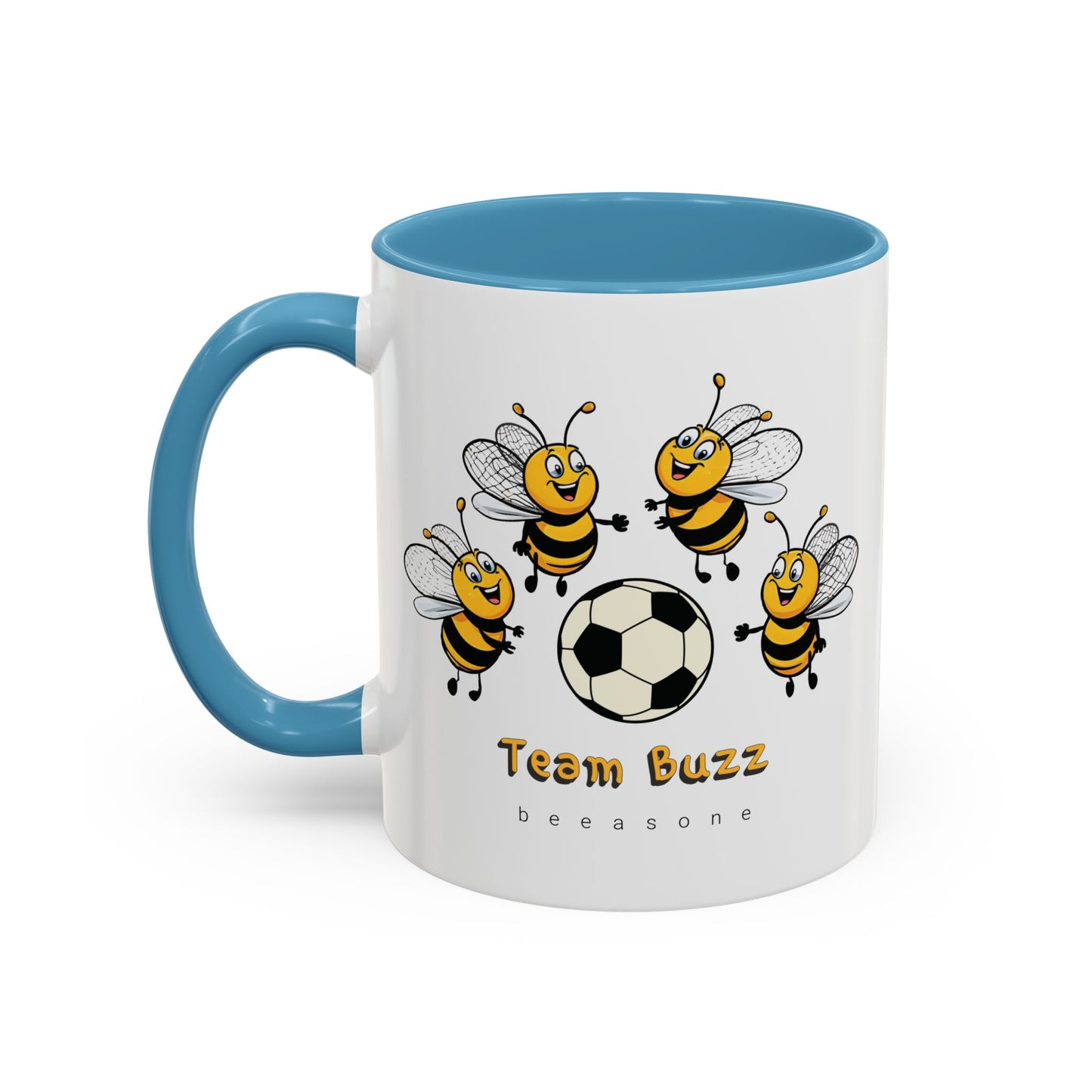 Soccer beeasone Hot Chocolate or Coffee Mug (select from 11oz or 15oz lead and BPA Free mugs) Blue Skateboard