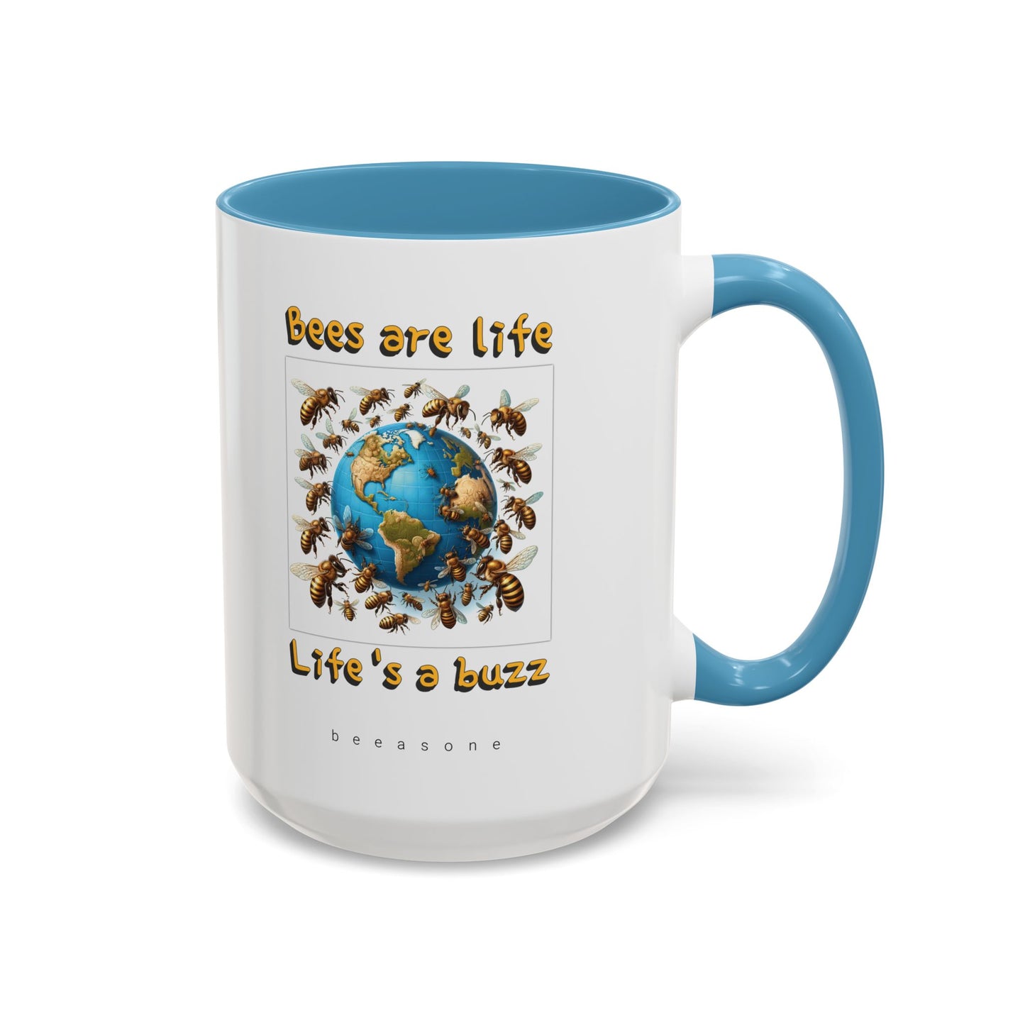 Bees are life beeasone Hot Chocolate or Coffee Mug 11oz (325mls) or 15oz (443mls)