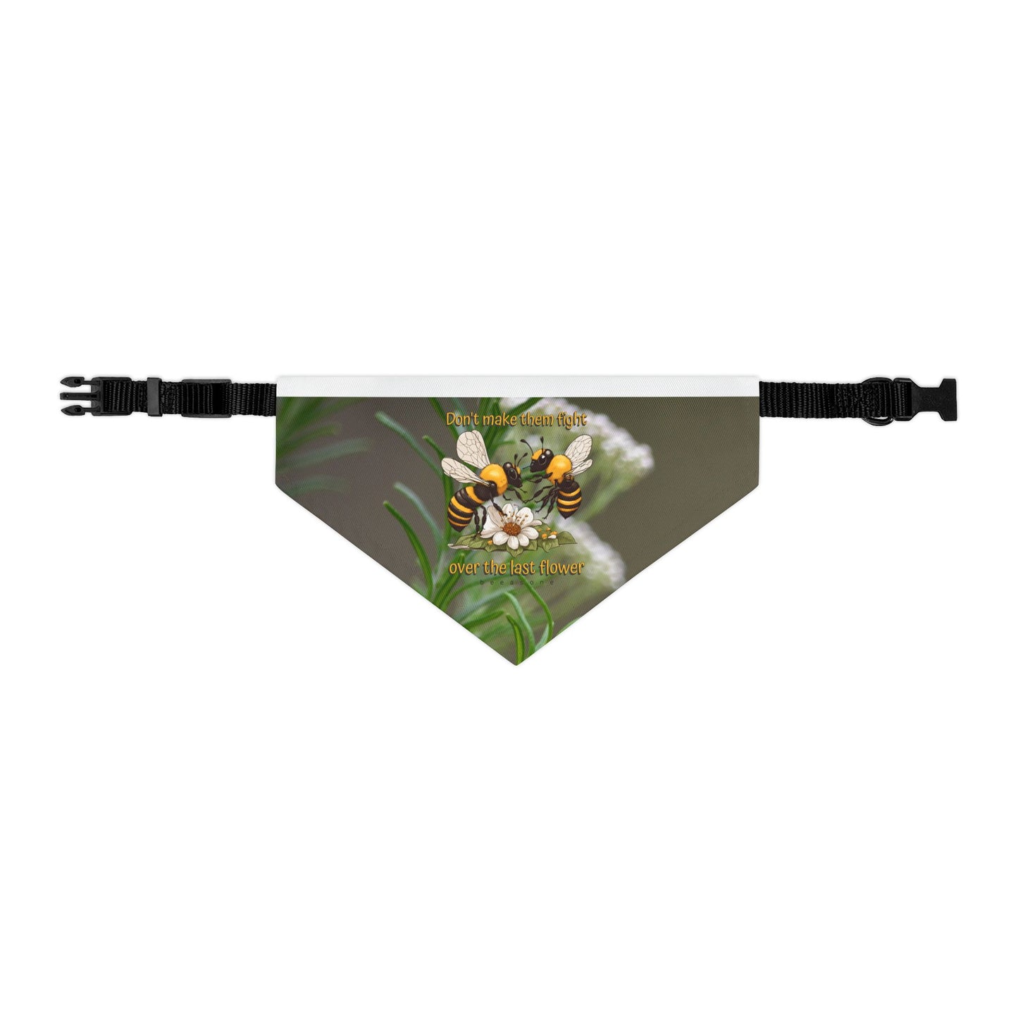 Caring Pet Bandana collar - includes adjustable buckle up black collar