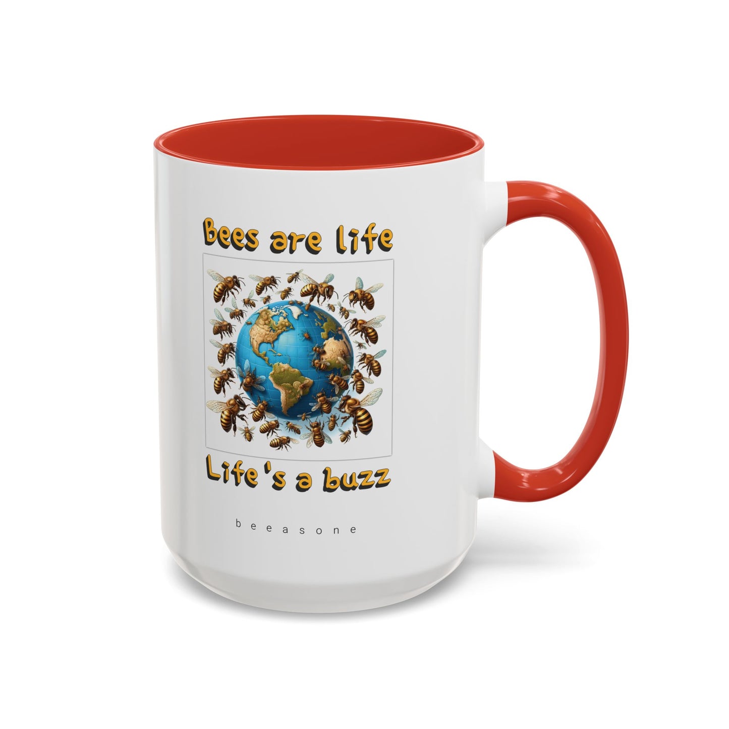 Bees are life beeasone Hot Chocolate or Coffee Mug 11oz (325mls) or 15oz (443mls)