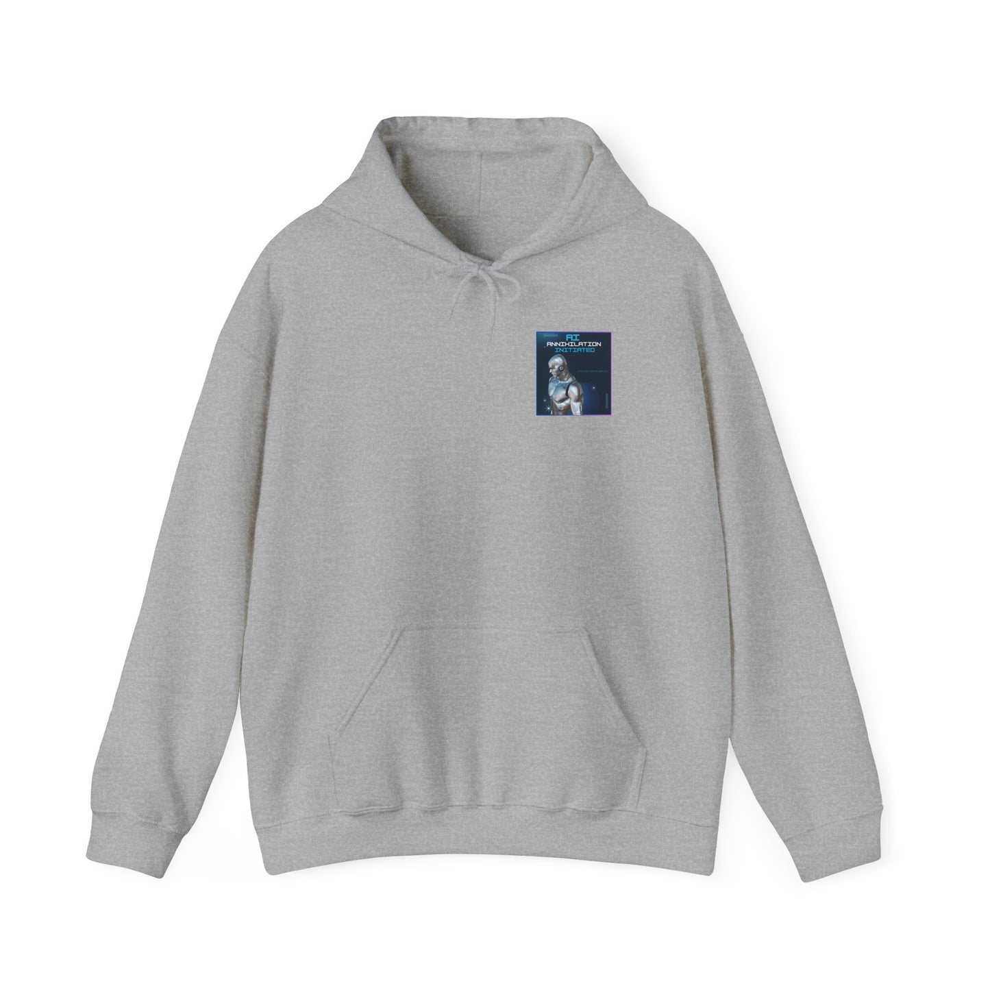 AI - Annihilation Initiated. Don't dare look the other way Hooded Sweatshirt