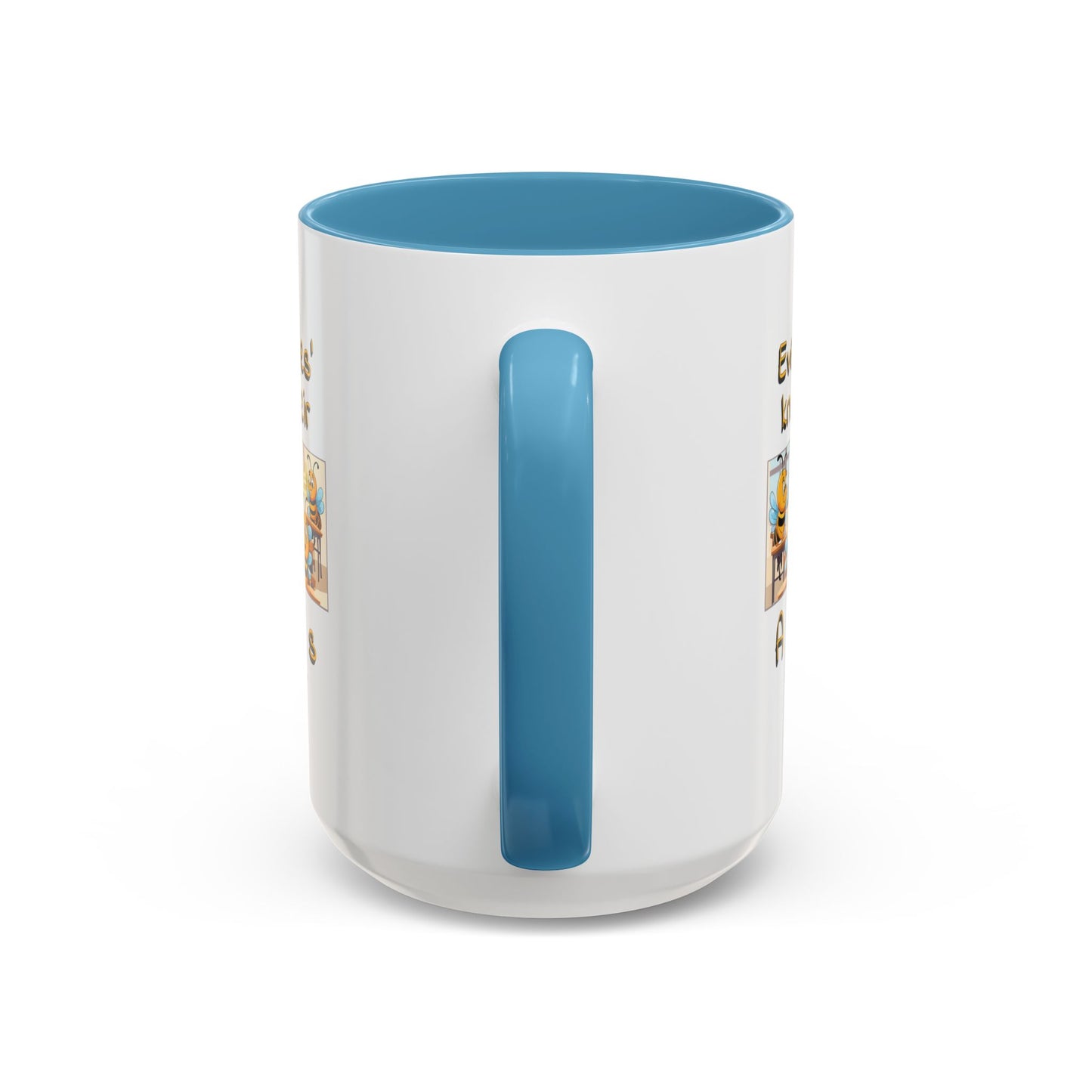 Even bees know their A C D s beeasone Hot Chocolate Mug (select from 11oz or 15oz lead and BPA Free mugs) right-handed mug :) Special Spelling Bee Promotion