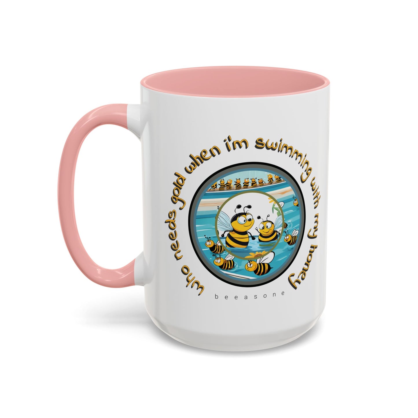 HOW COOOOOL - Swimming with your honey beeasone Hot Chocolate or Coffee Mug