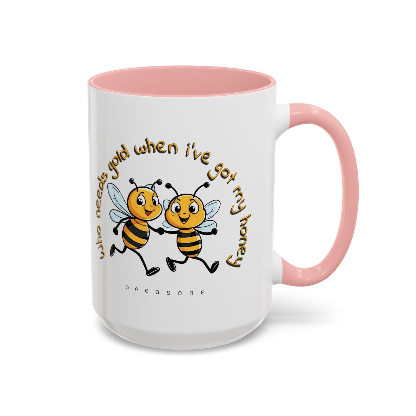 Running with your honey Gold beeasone Hot Chocolate or Coffee Mug 11oz (325mls) or 15oz (443mls)