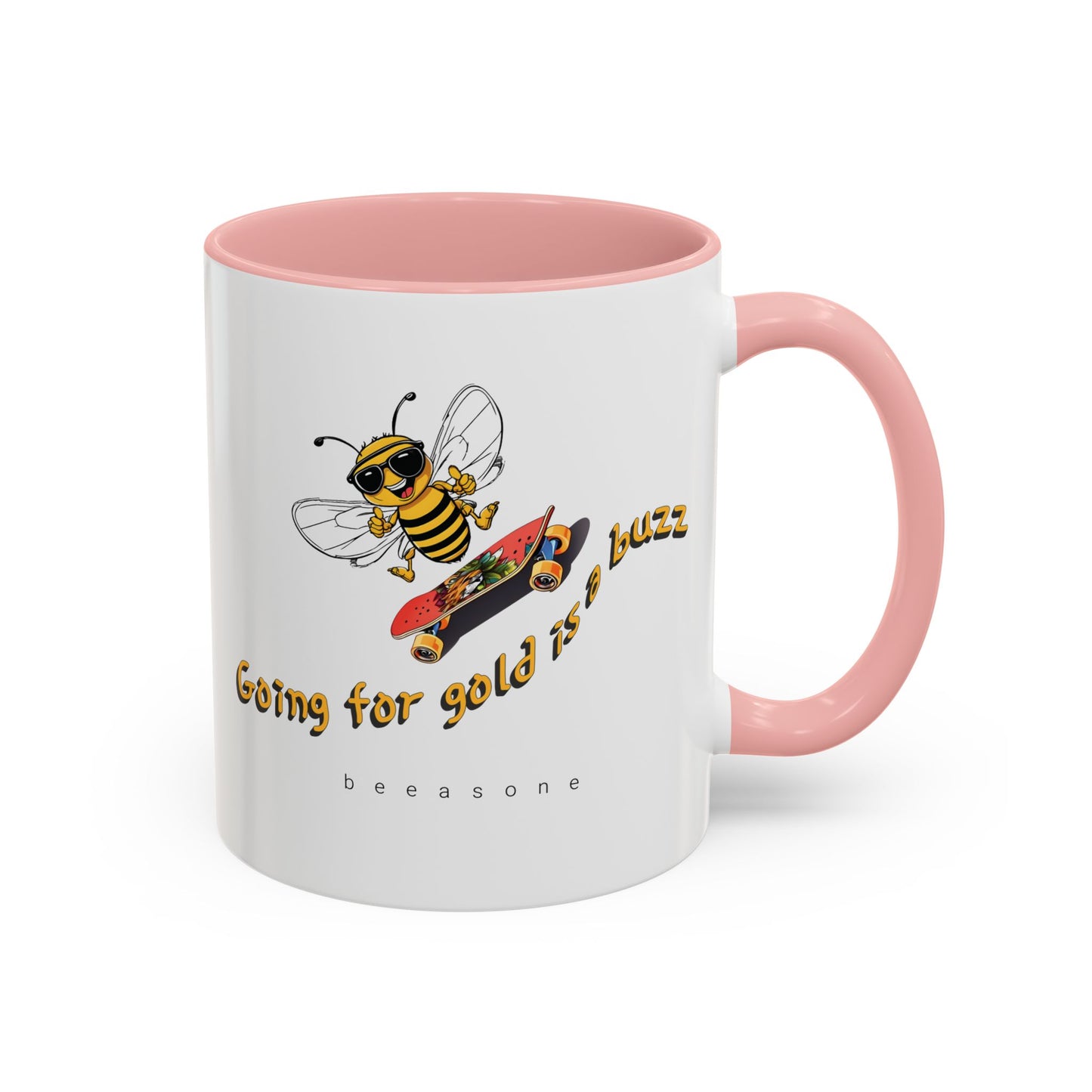 Going for gold is a buzz beeasone Hot Chocolate or Coffee Mug (select from 11oz or 15oz lead and BPA Free mugs)
