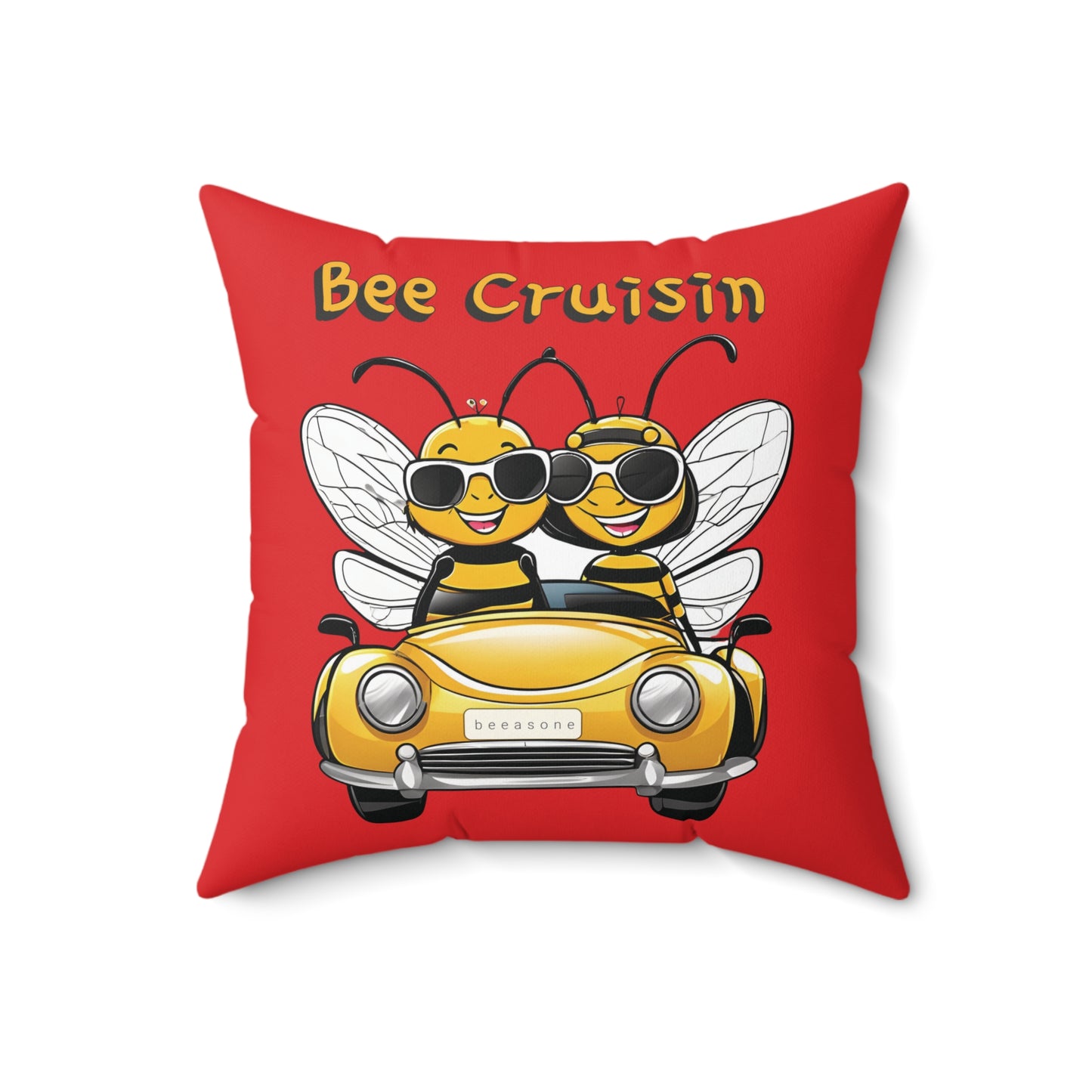 Bee Cruisin beeasone square cushion / pillow